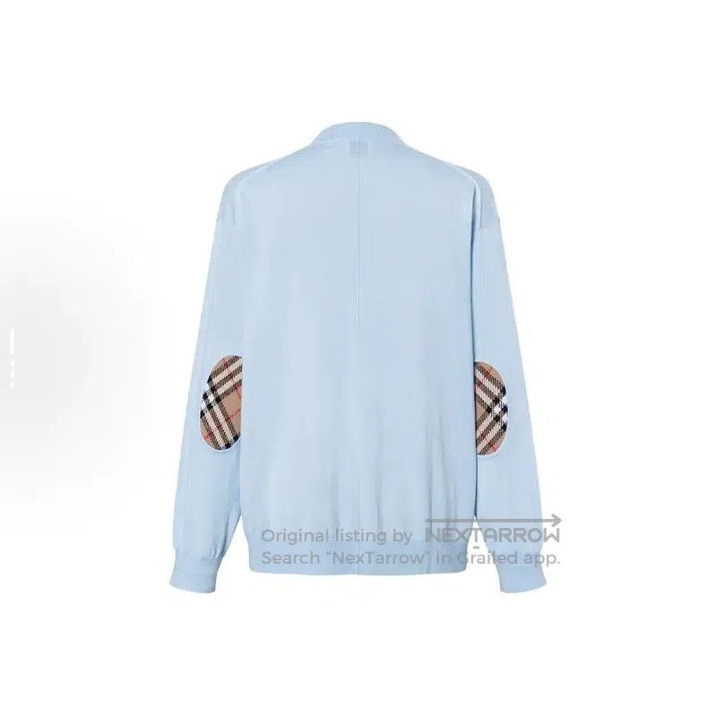 Burberry Burberry Blue Logo Short Sleeve Cardigan. Size L / US 10 / IT 46 - 7 Thumbnail