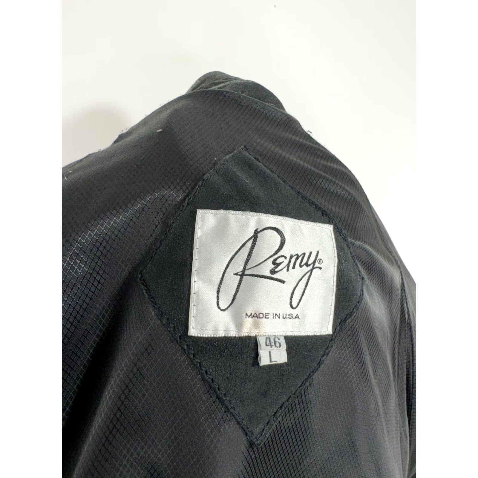Vintage REMY Leather Full Zip Bomber Jacket Mens 46 Long Black Leather Full Zip Bomber Jacket Mens 46 Long Black Size US S / EU 44-46 / 1 - 5 Thumbnail