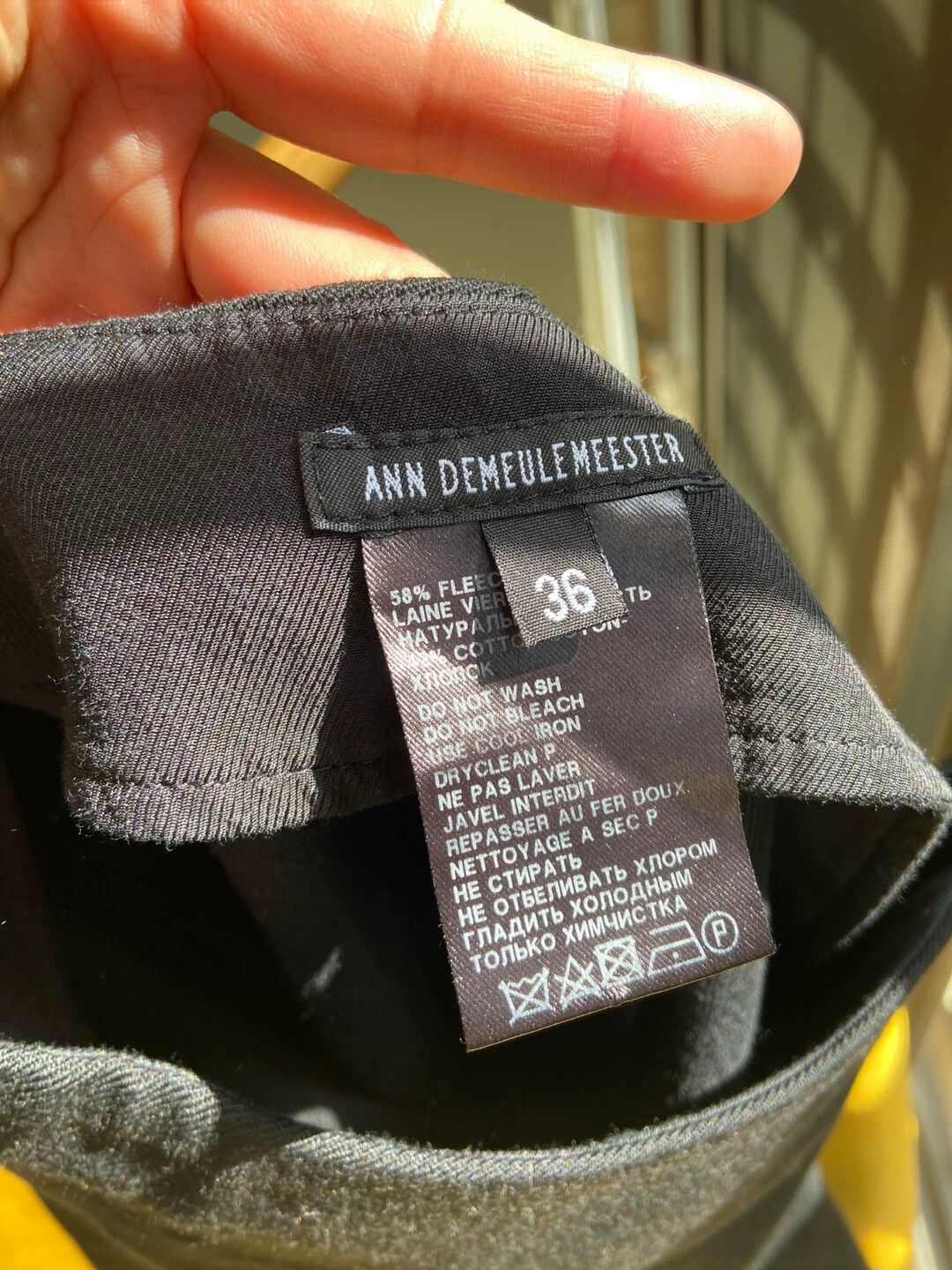 Ann Demeulemeester ADM Wool Skirt 95New EU36 Black Rare Adjustable Slit Zip Size 25" / US 0 / IT 36 - 6 Thumbnail