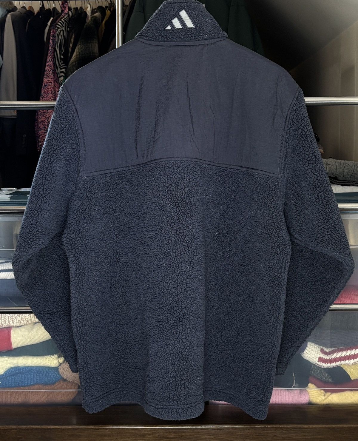 Adidas Adidas Fleece Half Zip Vintage Jacket Sherpa Fleece Size US M / EU 48-50 / 2 - 4 Thumbnail