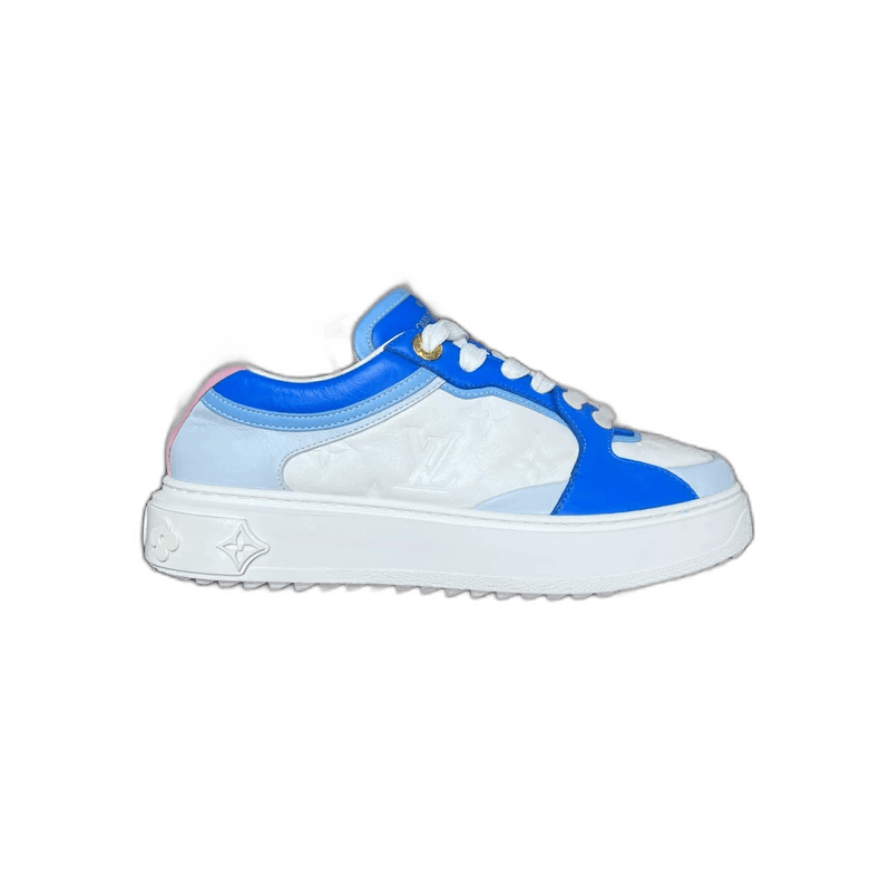 Louis Vuitton LV TIME OUT Sneakers in Blue and White Size US 5 / IT 35 - 1 Thumbnail
