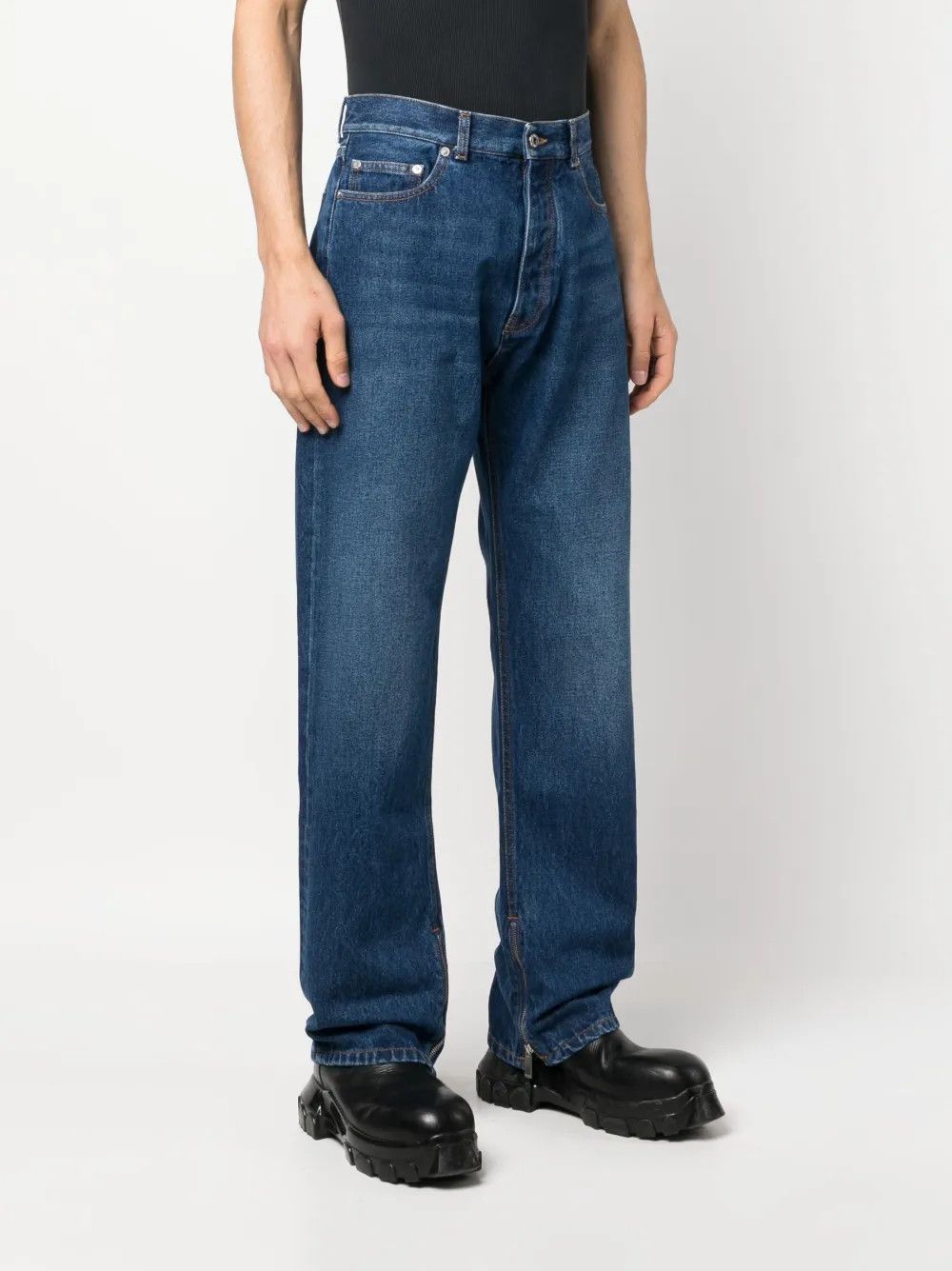 Off-White o1y0225 Denim Pant in Blue Size US 30 / EU 46 - 2 Thumbnail