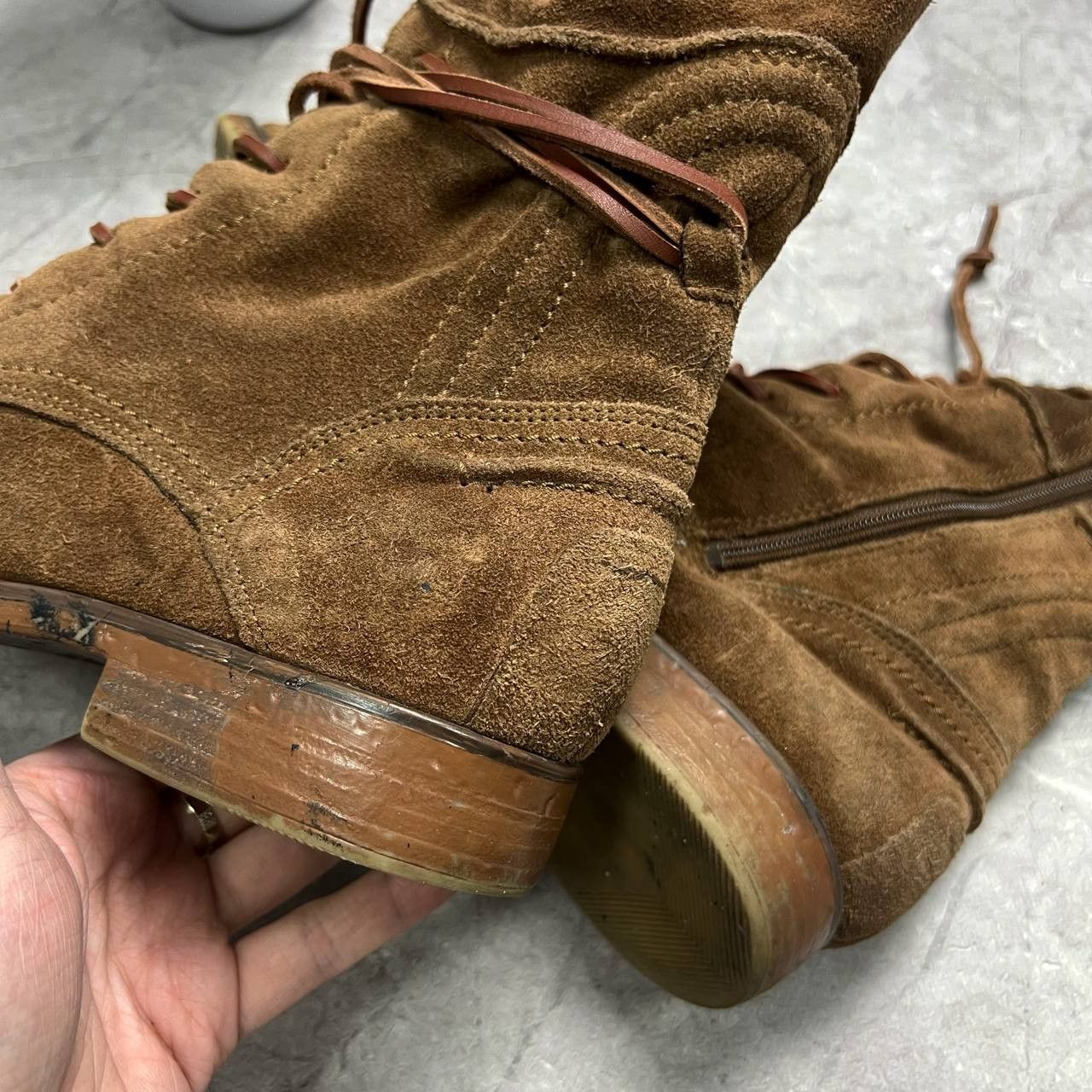 Japanese Brand Vintage AS.98 AirStep Style Acnle Leaher Biker Zipper EUR 40 Size US 7.5 / EU 40-41 - 5 Thumbnail