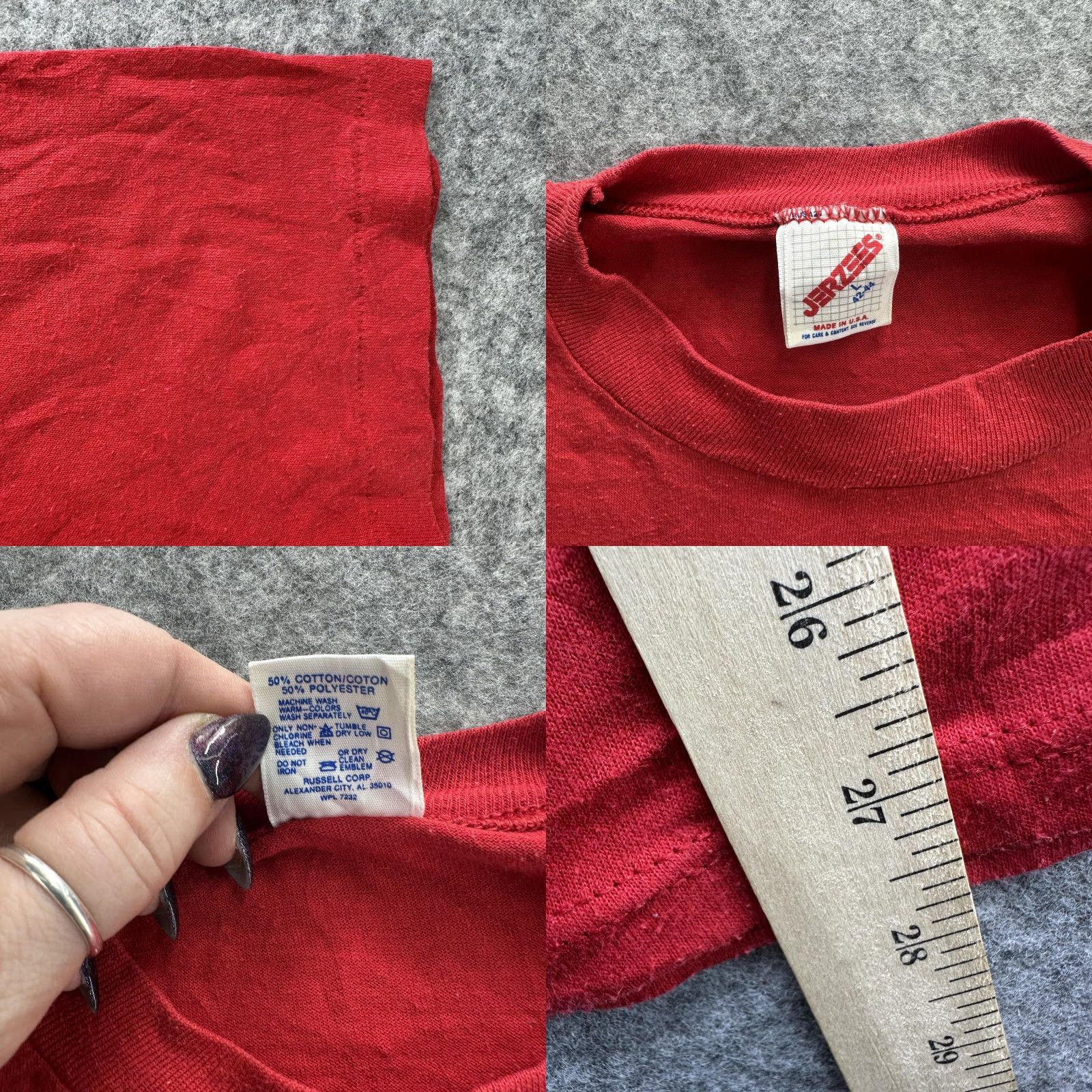 Jerzees VINTAGE Doctor Jay Shirt Jerzees Made USA Mens Large Red Blue Bird Graphic 80s Size US M / EU 48-50 / 2 - 8 Thumbnail