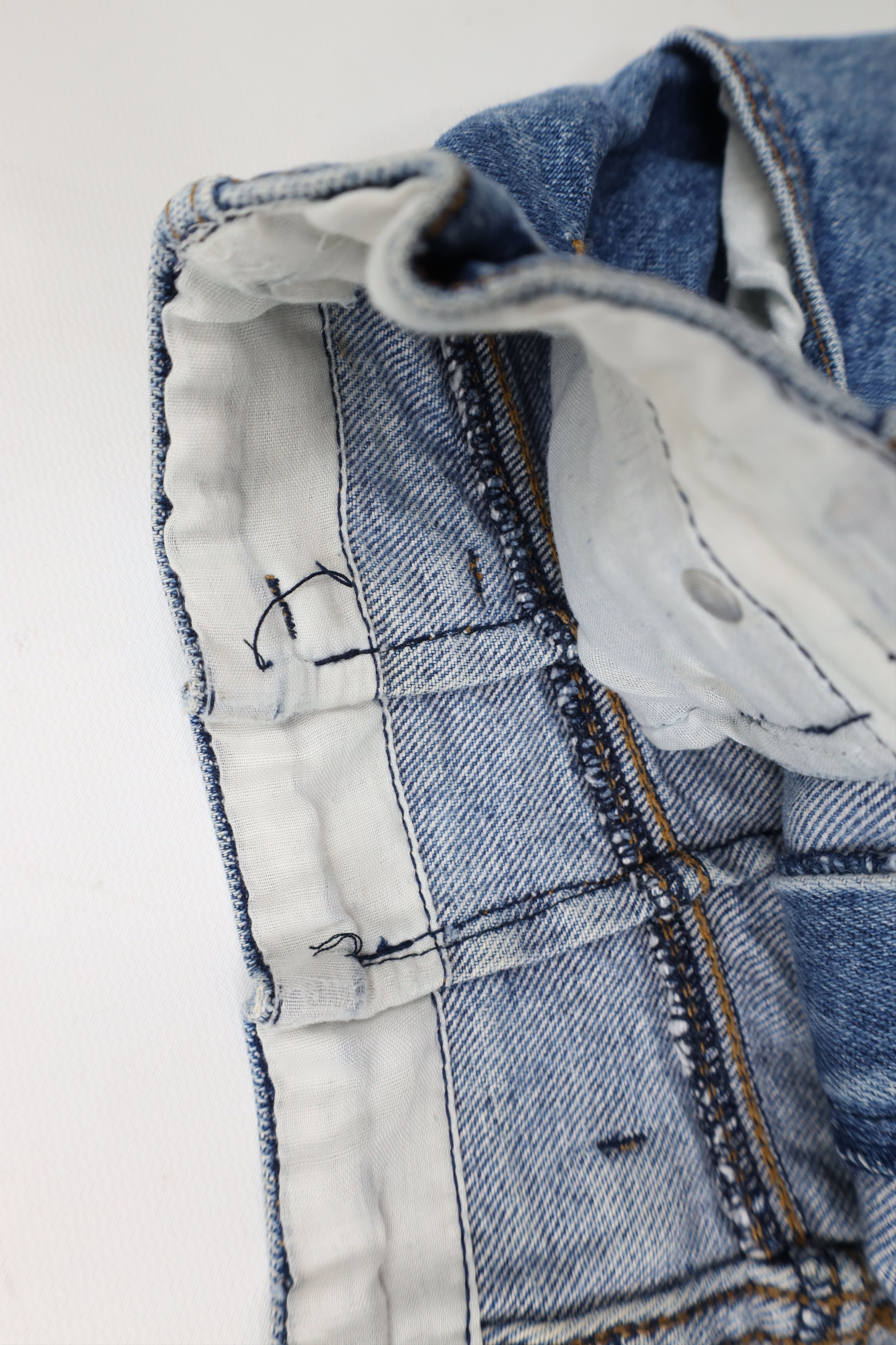 Vintage Vintage 90s Streetwear Tapered Leg Denim Jeans Blue Cotton Size 27" / US 4 / IT 40 - 11 Thumbnail