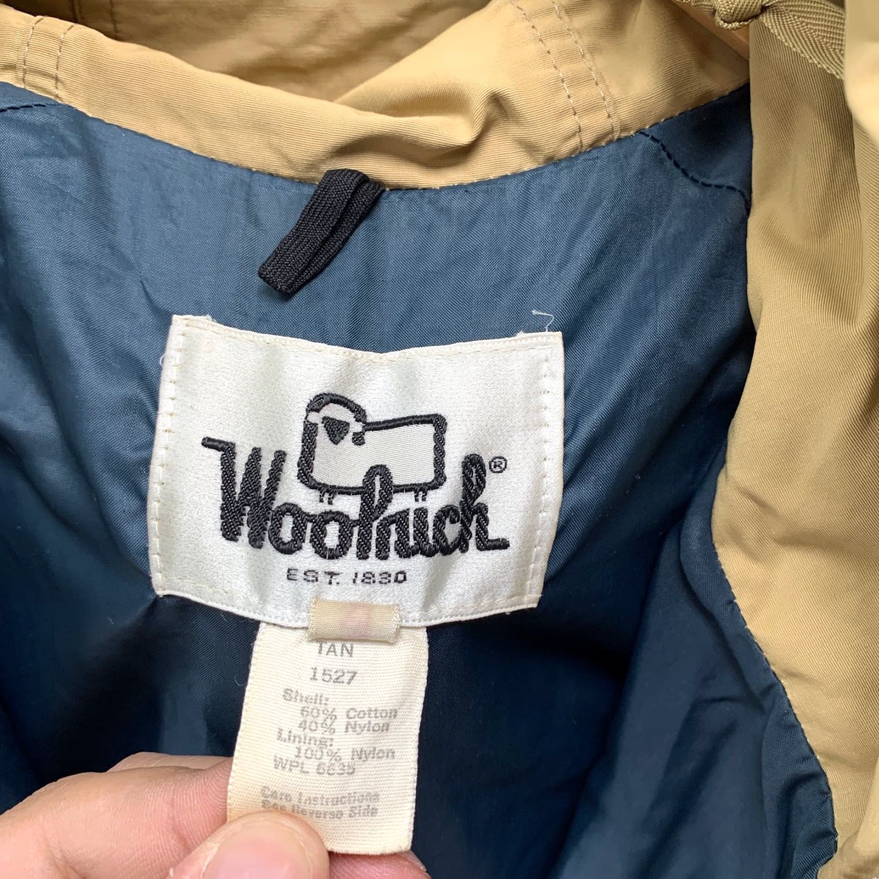 Vintage VINTAGE Woolrich Parka Coat Mens Large Tan Lightweight Hooded Nylon Blend Coat Size US L / EU 52-54 / 3 - 3 Thumbnail