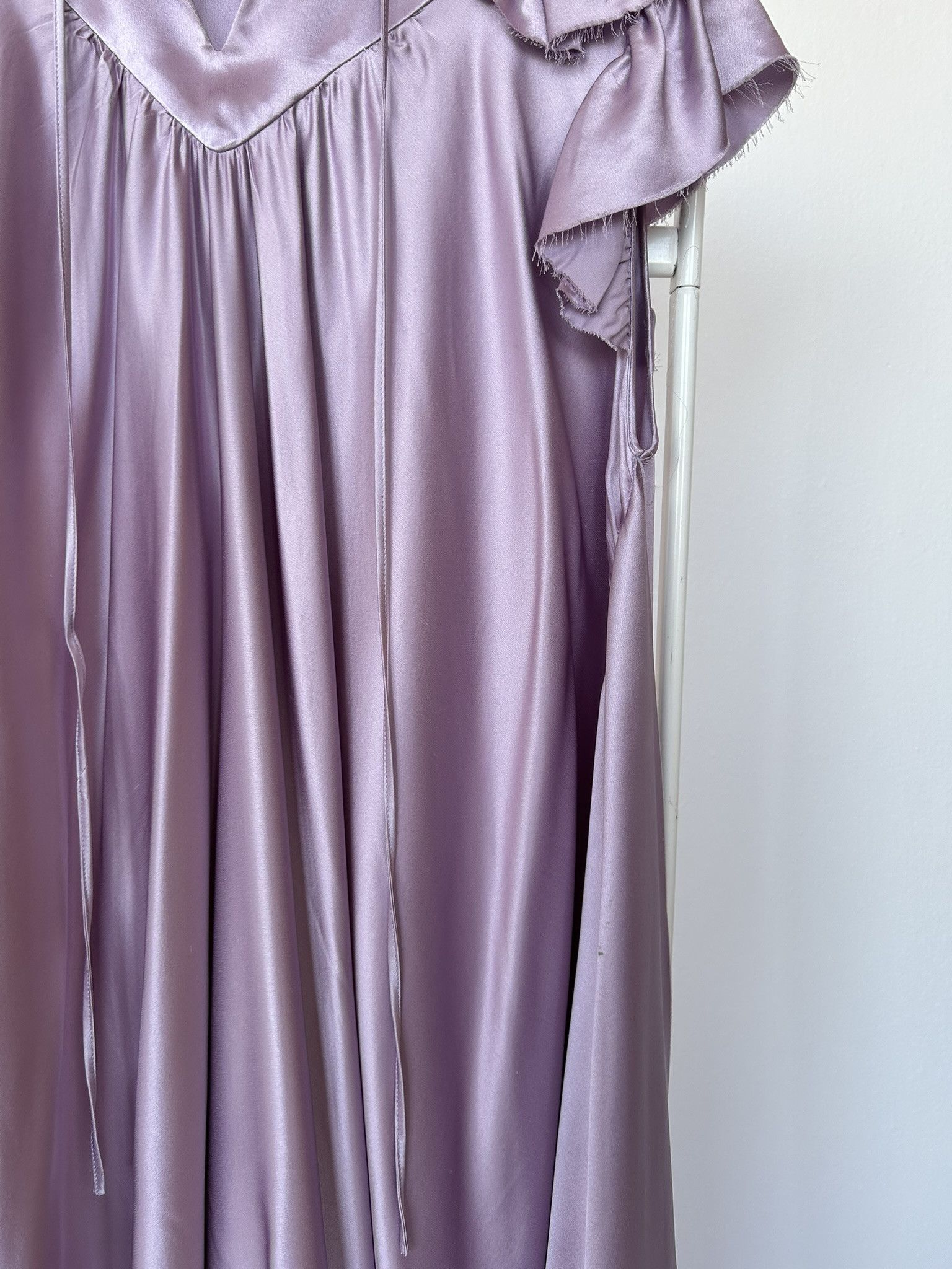 Balenciaga SS2018 Balenciaga silk ruffle loose long dress in lilac Size XS / US 0-2 / IT 36-38 - 8 Thumbnail