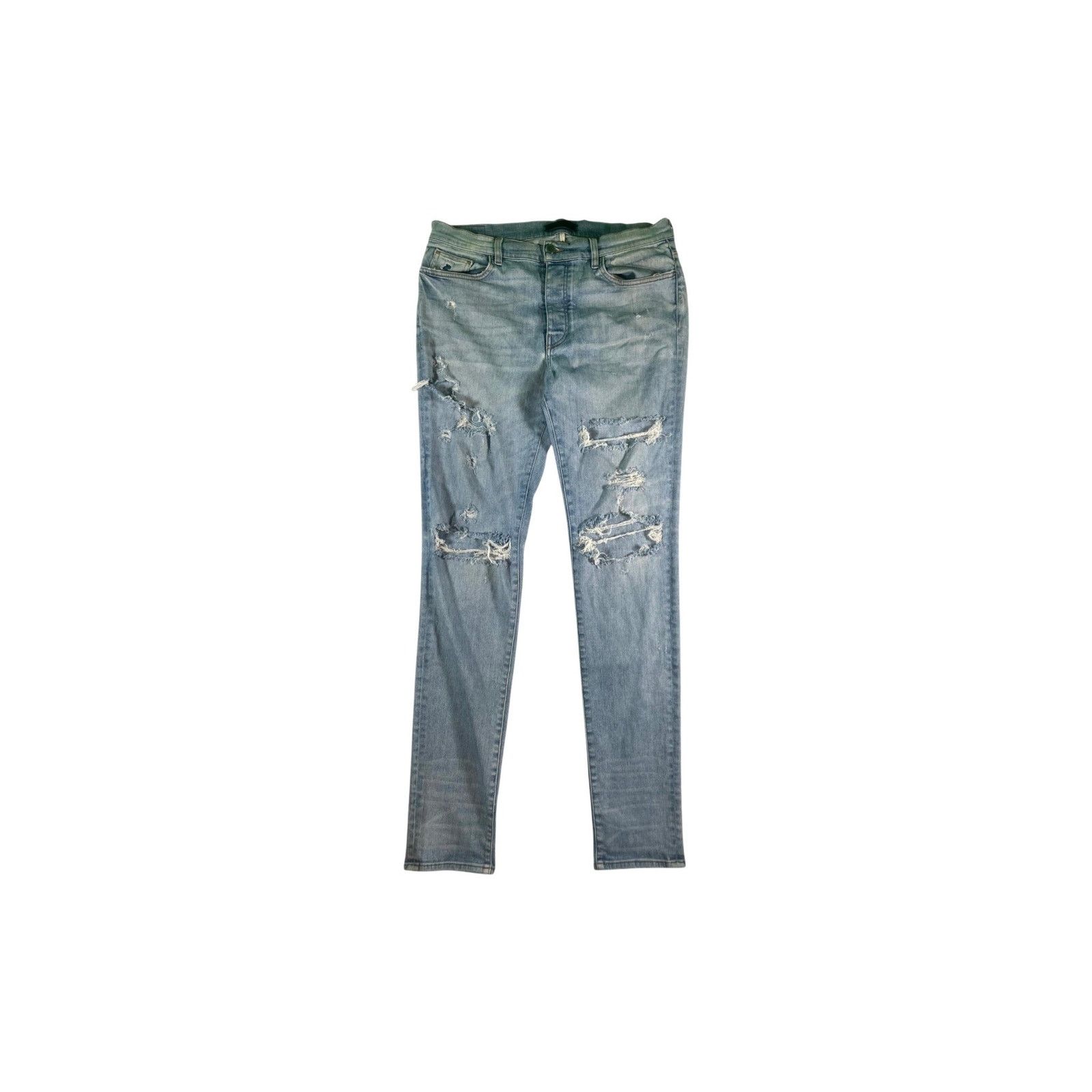 Amiri Amiri Ripped Thrasher Light Wash Jeans Size US 36 / EU 52 - 1 Thumbnail