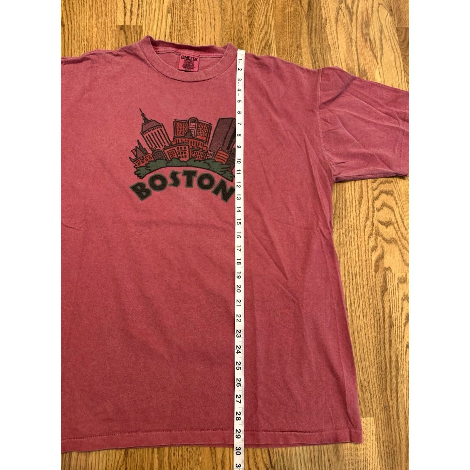 Pinko VINTAGE City Of Boston T Shirt XL Pink 90s University Single Stitch Vtg Mens Womens Size US XL / EU 56 / 4 - 5 Thumbnail