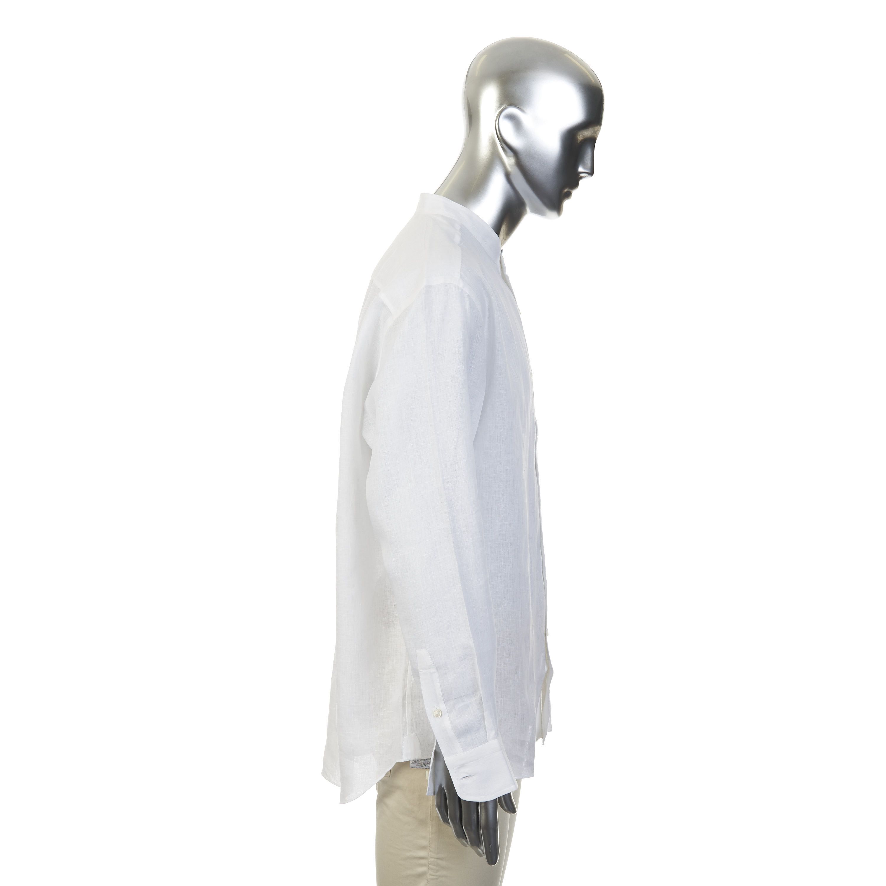 Brioni White Linen Shirt Size US XL / EU 56 / 4 - 8 Thumbnail