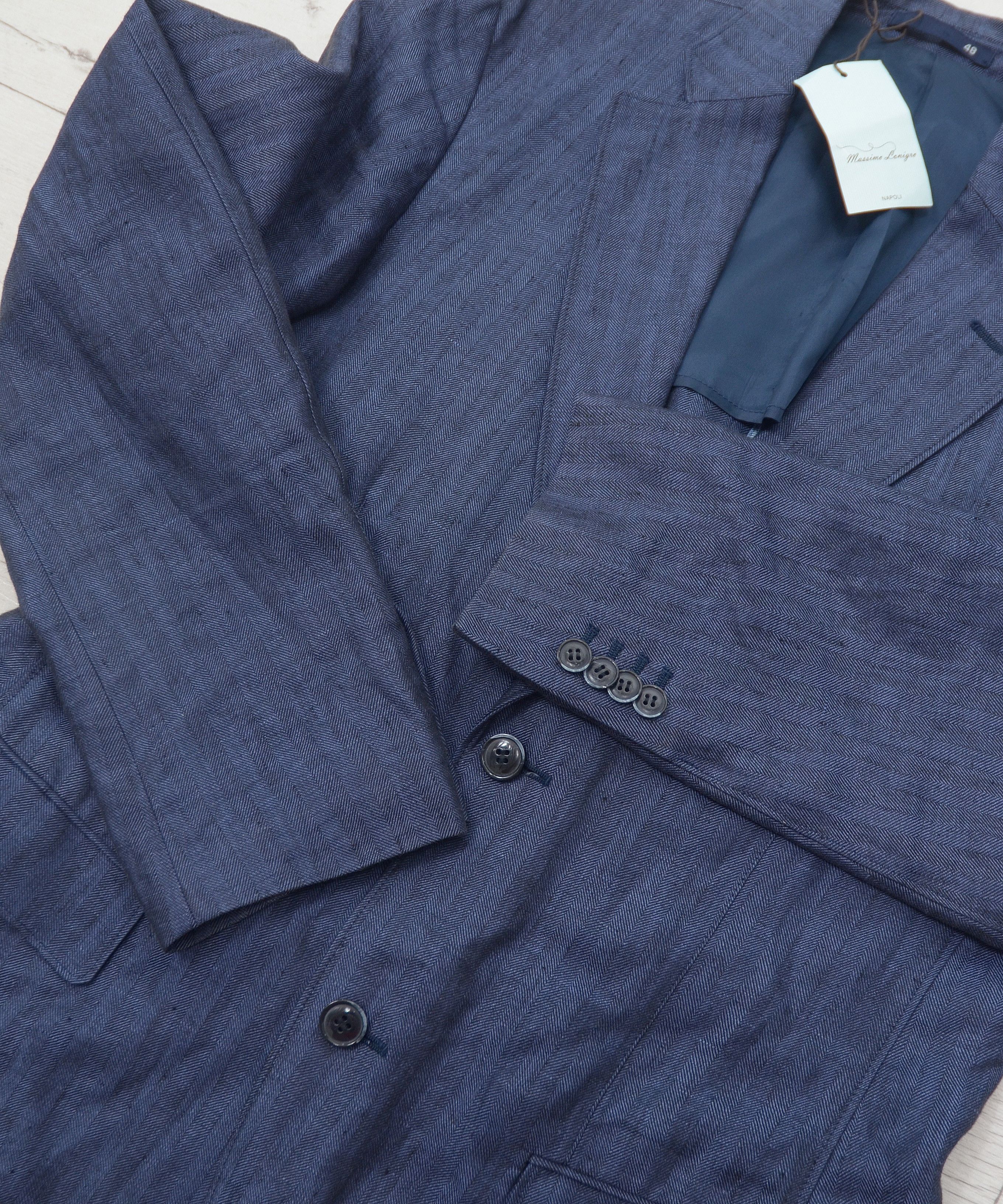 Mossimo Massimo Lonigro Napoli 100% Puro Lino Sport Coat Blazer Size 48R - 10 Thumbnail