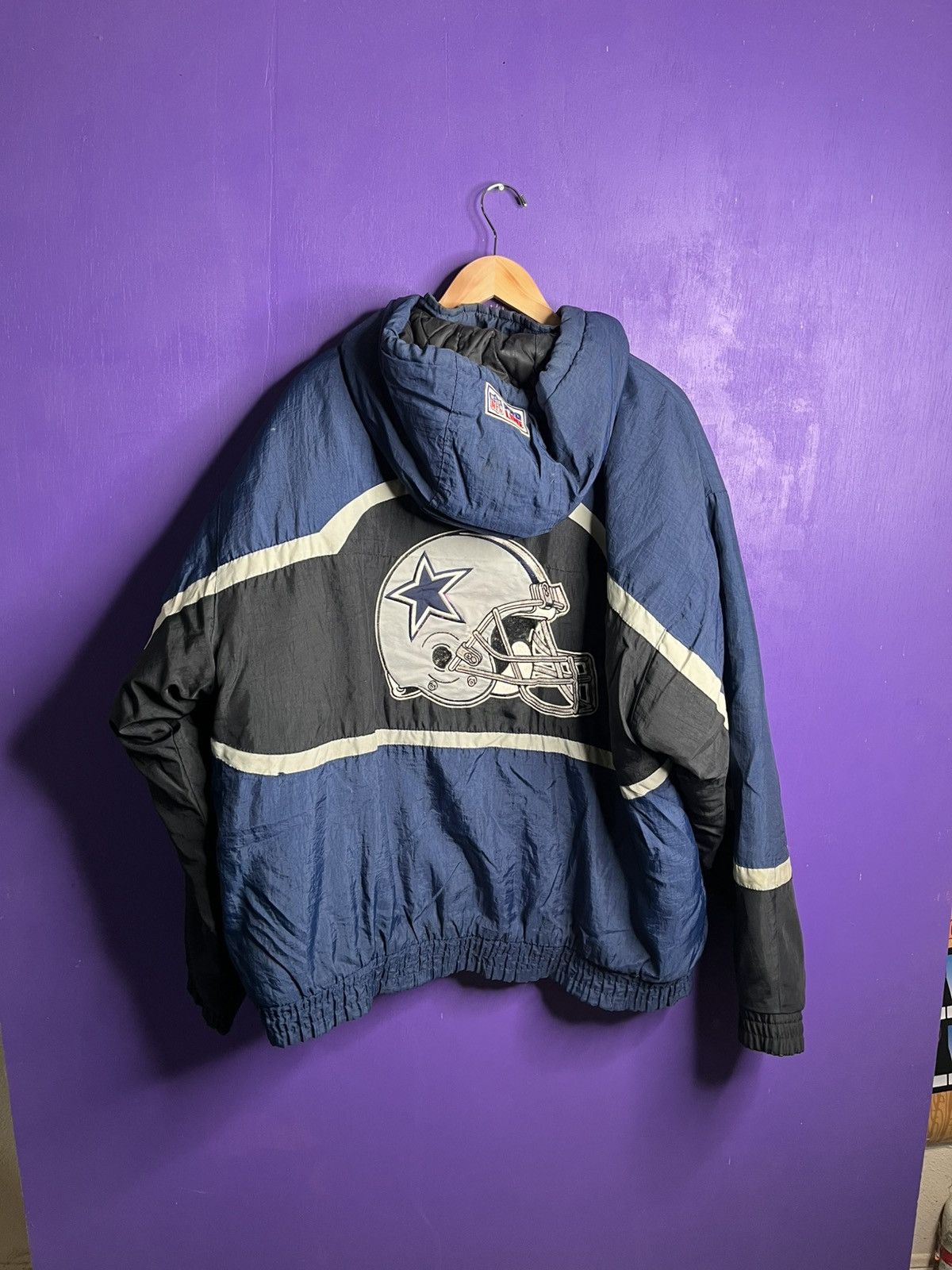 Logo Athletic × NFL × Vintage Vintage 90s Logo athletic Dallas cowboys wave puffer jacket Size US XL / EU 56 / 4 - 2 Thumbnail