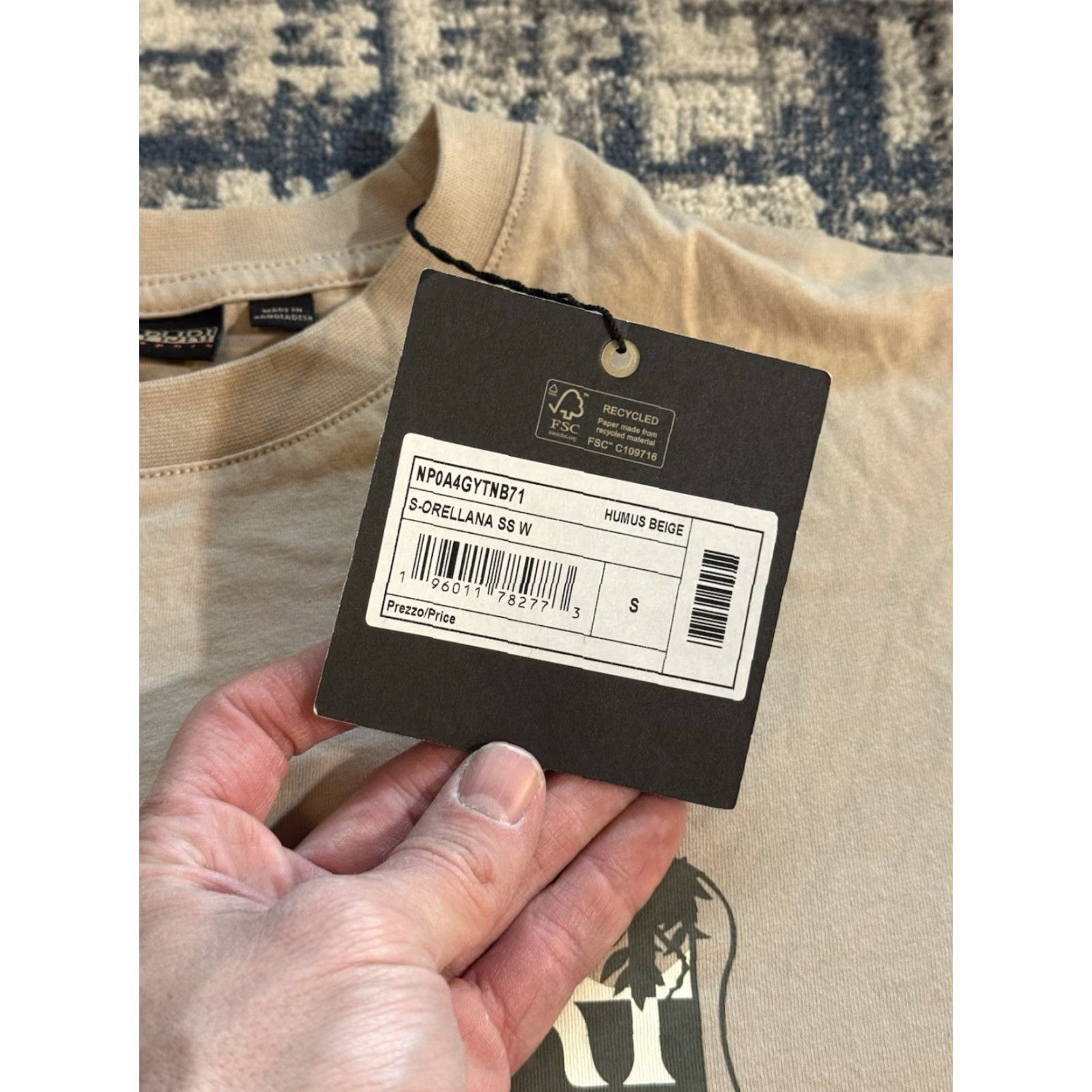 Napapijri Napapijri T-Shirt Beige Crew Neck Short Sleeve Logo Regular Size S Men NWT NWT Size US S / EU 44-46 / 1 - 4 Thumbnail