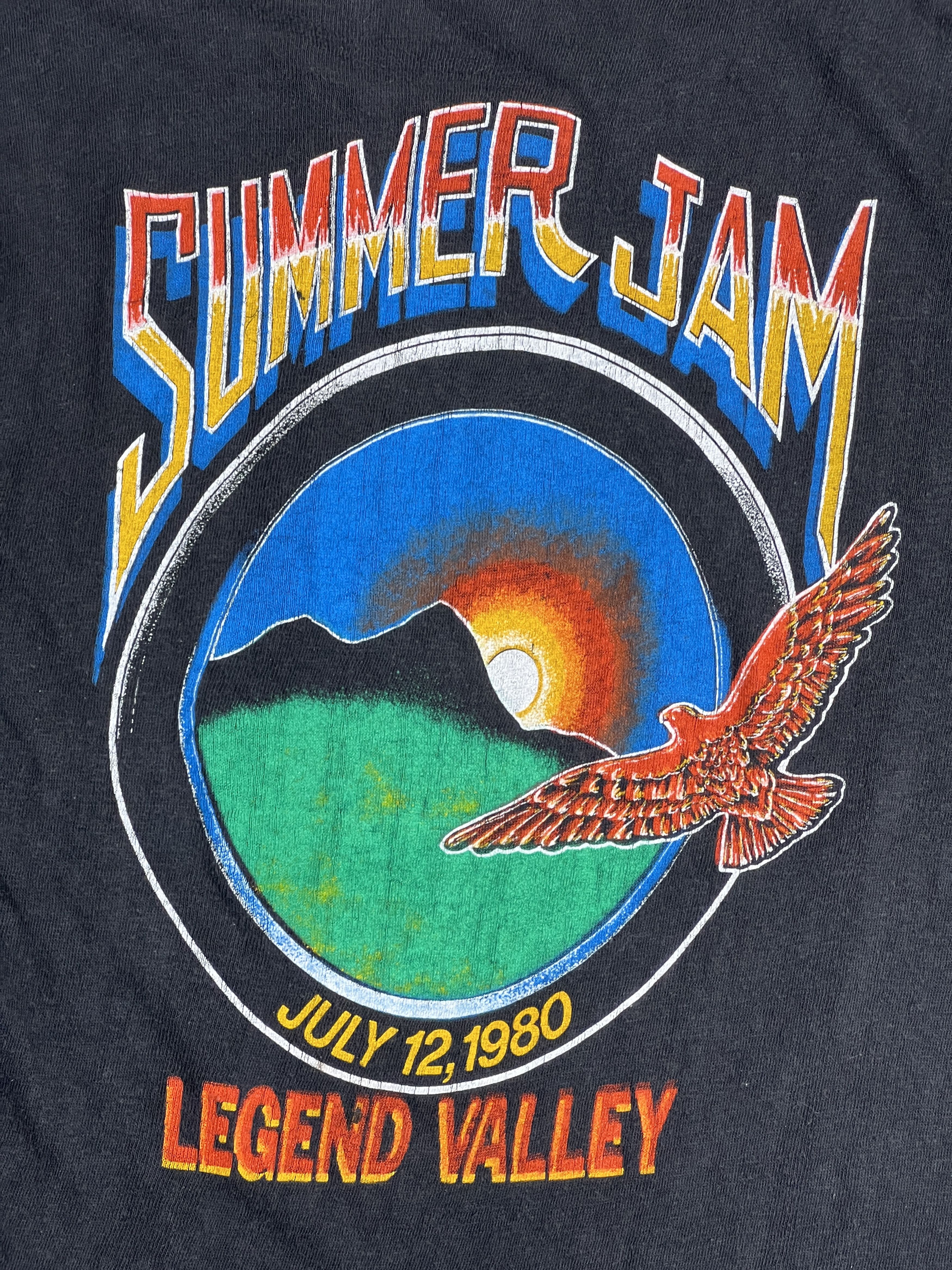 Band Tees × Vintage Vtg 80s Legend Valley Summer Jam Promo Ringer T (M) GTME201 Size US M / EU 48-50 / 2 - 8 Thumbnail