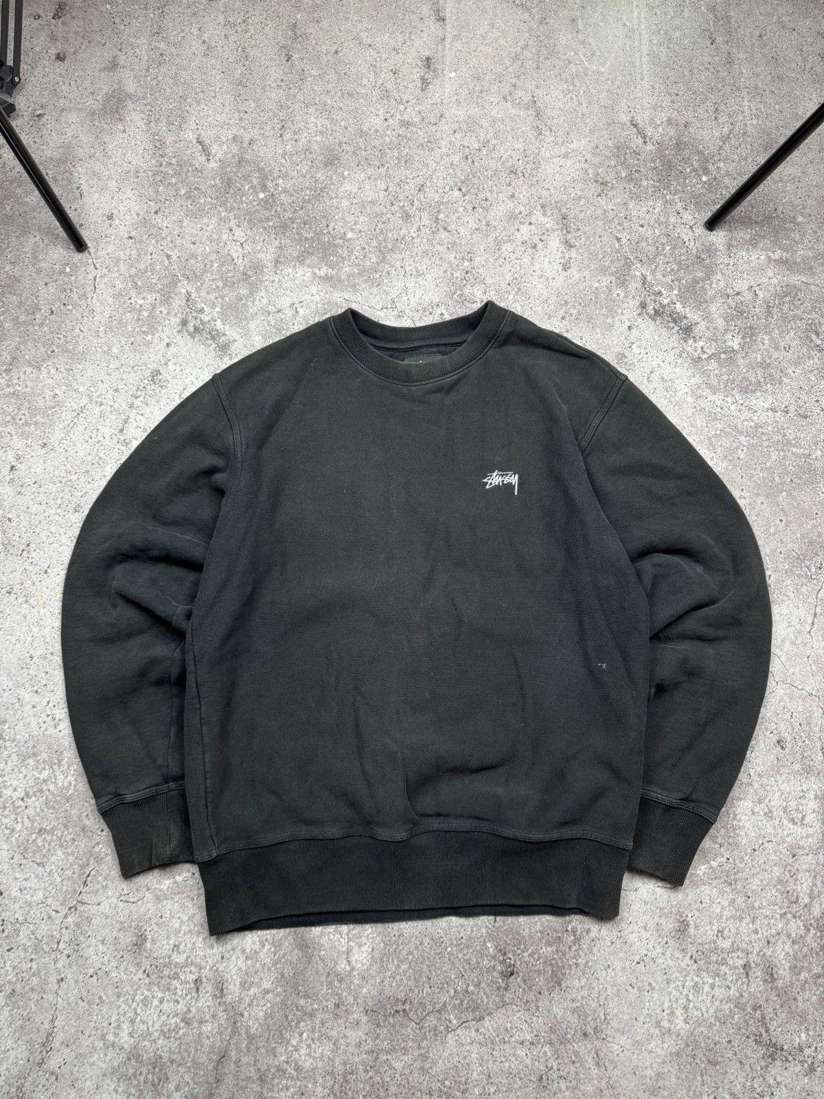 Stussy STUSSY FADED GRAPHIC BOXY ZIP HOOD - WASHED BLACK | Grailed
