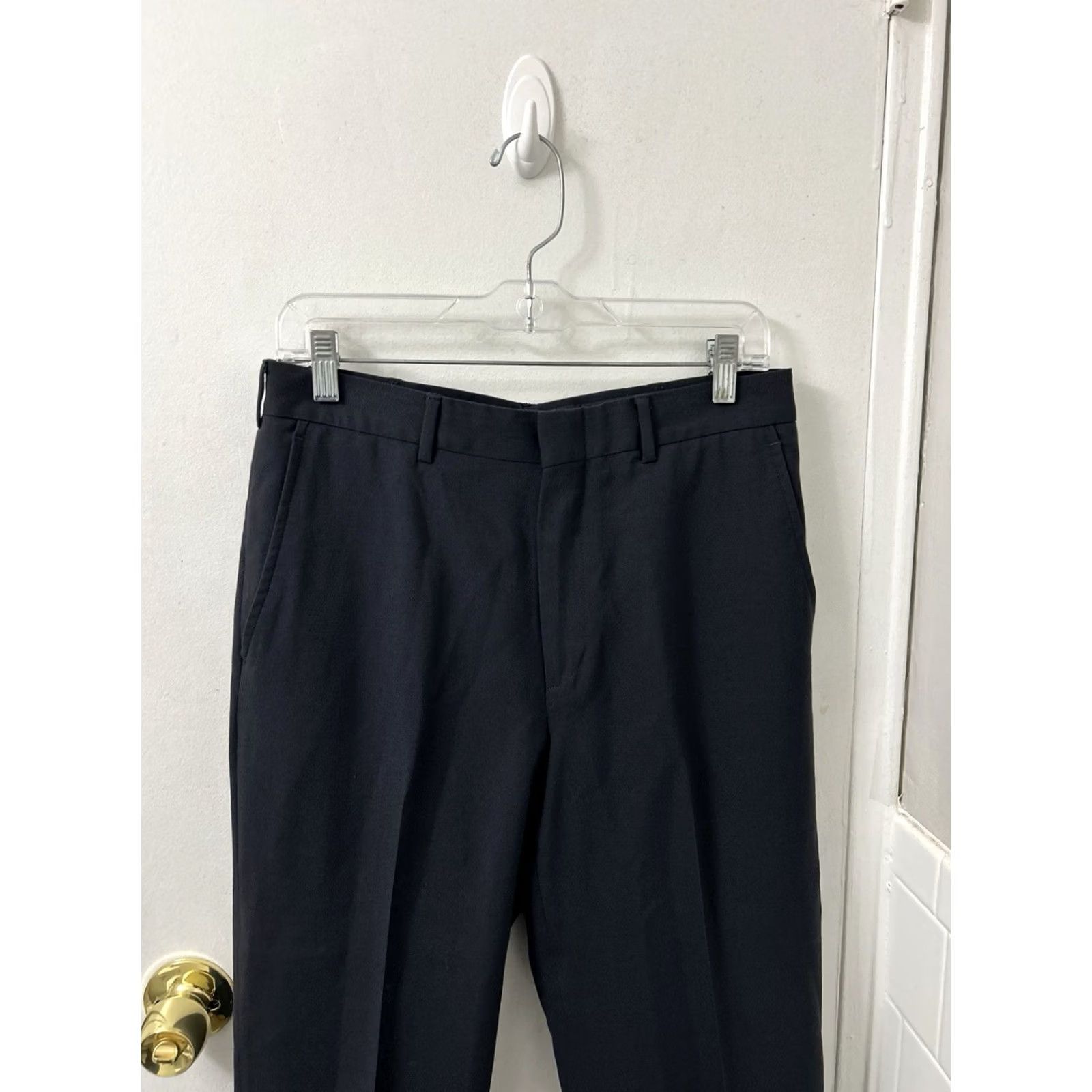 Lands' End Lands' End Dress Pants Mens Regular 30x26 Navy 100% Wool Flat Front Trousers Dress Pants Size US 30 / EU 46 - 2 Thumbnail