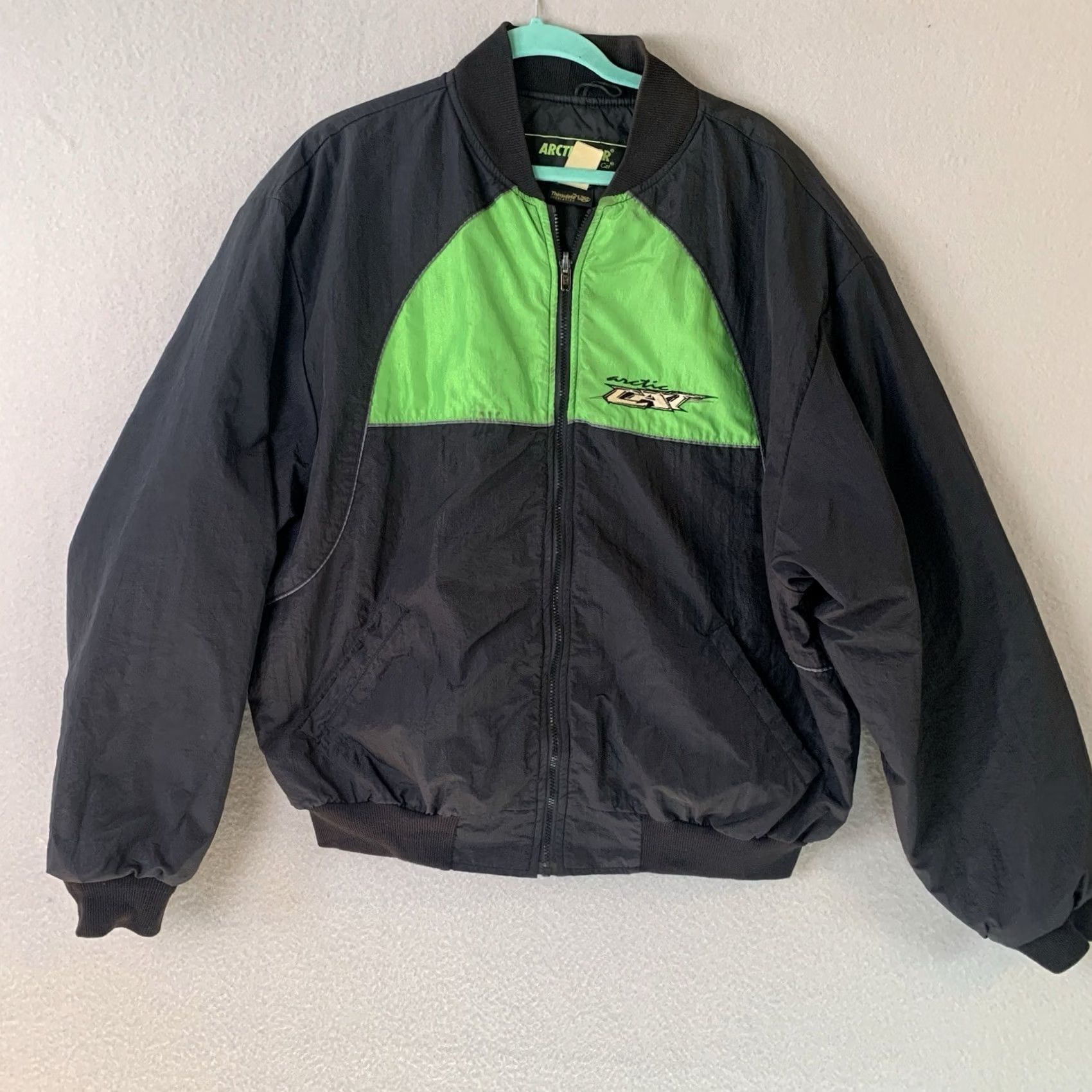 Vintage VINTAGE Arctic Cat Jacket Mens XL Green & Black 2in1 Coat Nitro Thinsulate Snowmobile Hoodie? Size US XL / EU 56 / 4 - 3 Thumbnail