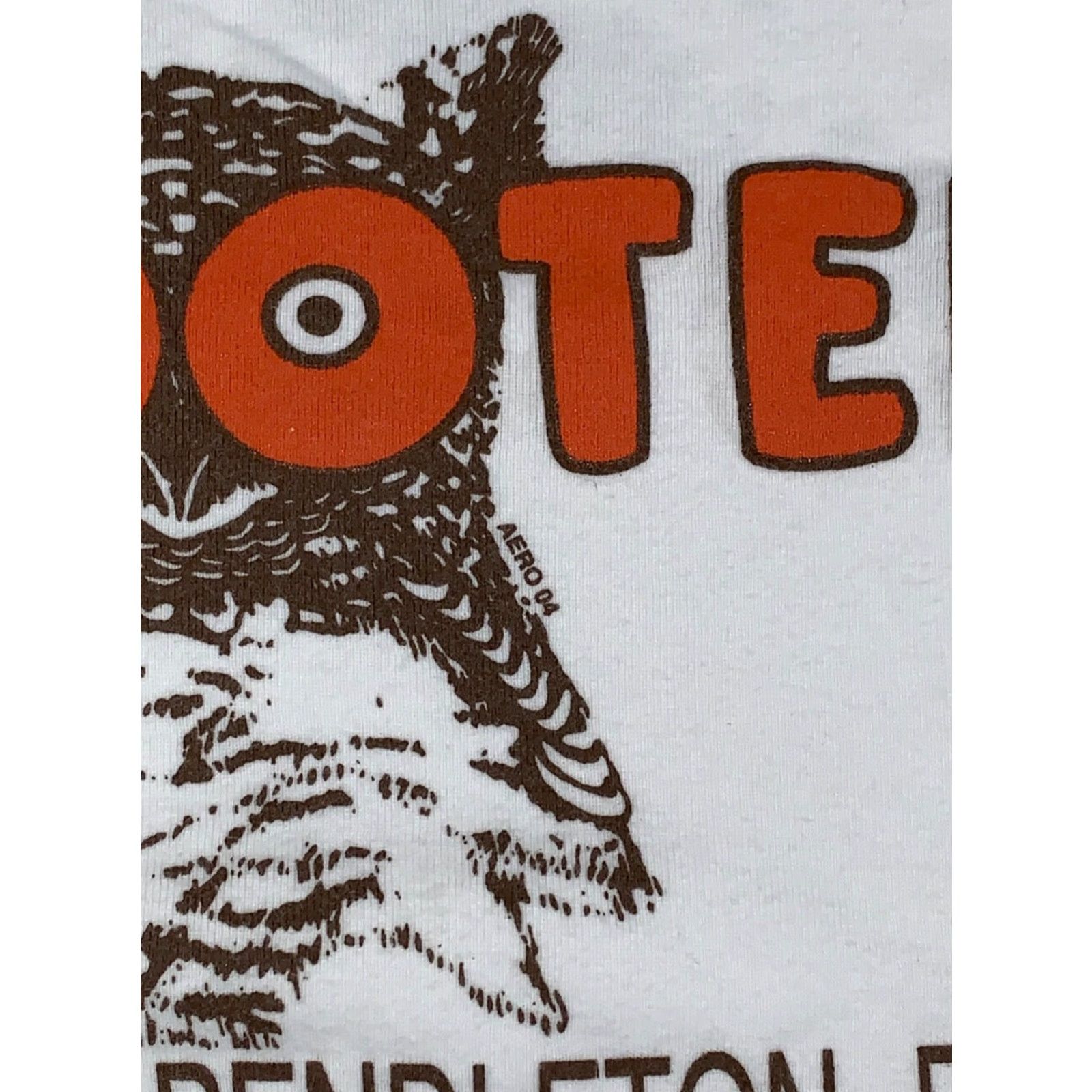 American Apparel VINTAGE Hooters T Shirt Womens L Fitted White Pendleton Round Up Y2K 12256 Size L / US 10 / IT 46 - 4 Thumbnail
