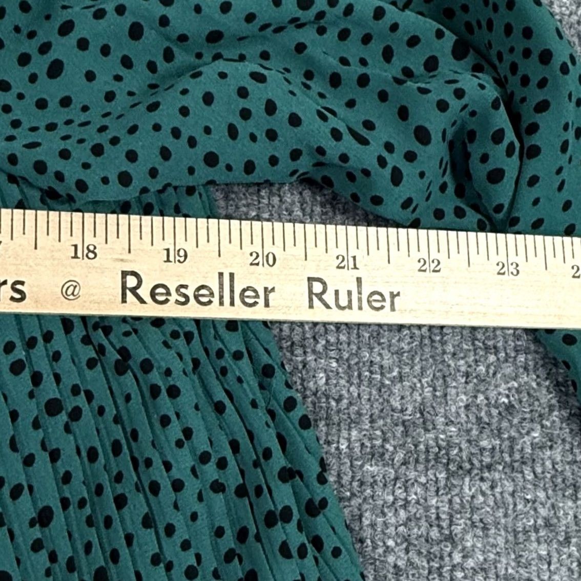 Vintage Ophelia Roe Dress Womens Small Green Black Polka Dot Long Sleeve Pleated Lined Dress Size S / US 4 / IT 40 - 6 Thumbnail