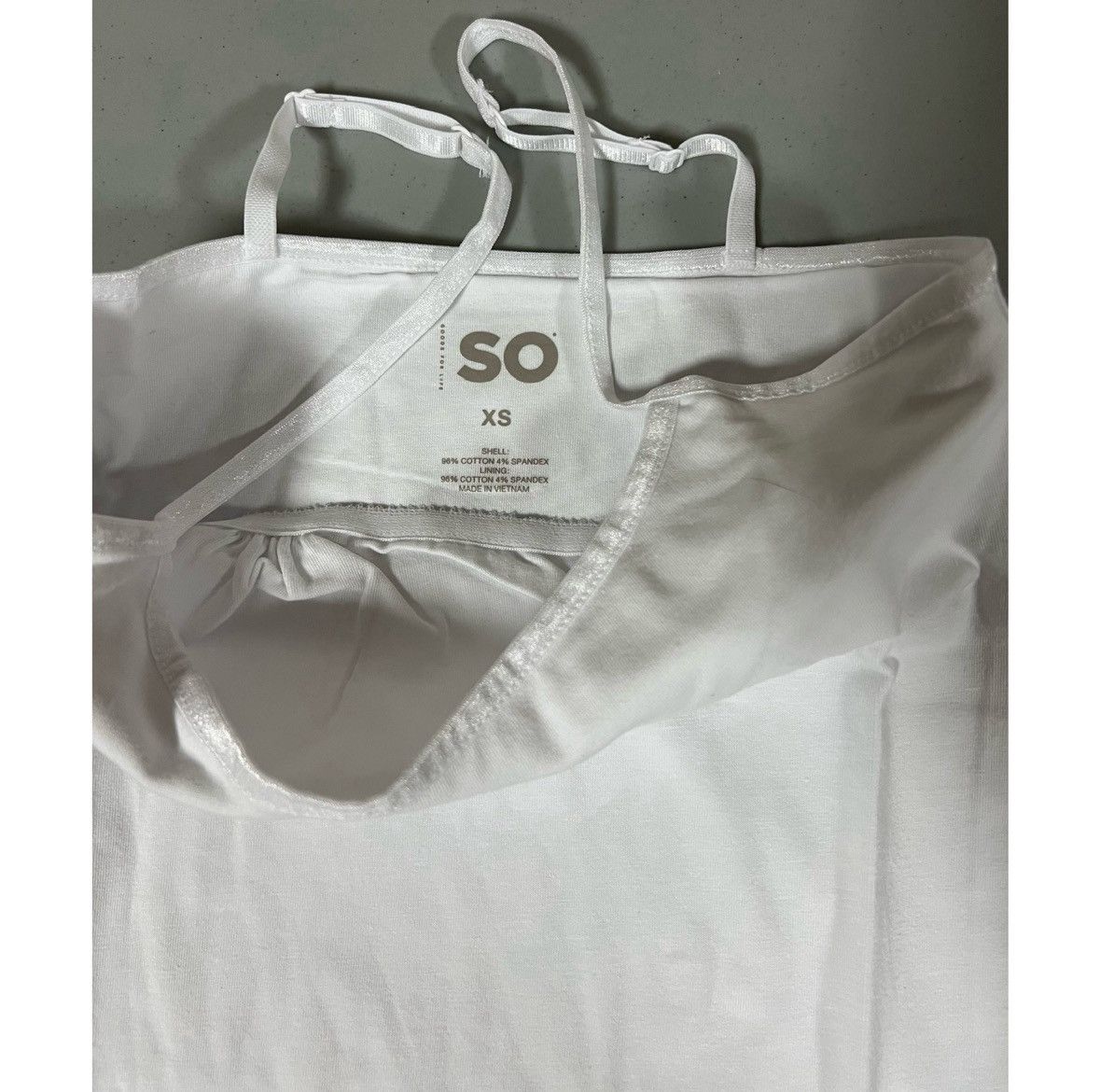 Sonoma SO White Shelf-Bra Cami Camisole Tank Top Shirt Size XS 🤍 Size XS / US 0-2 / IT 36-38 - 5 Thumbnail