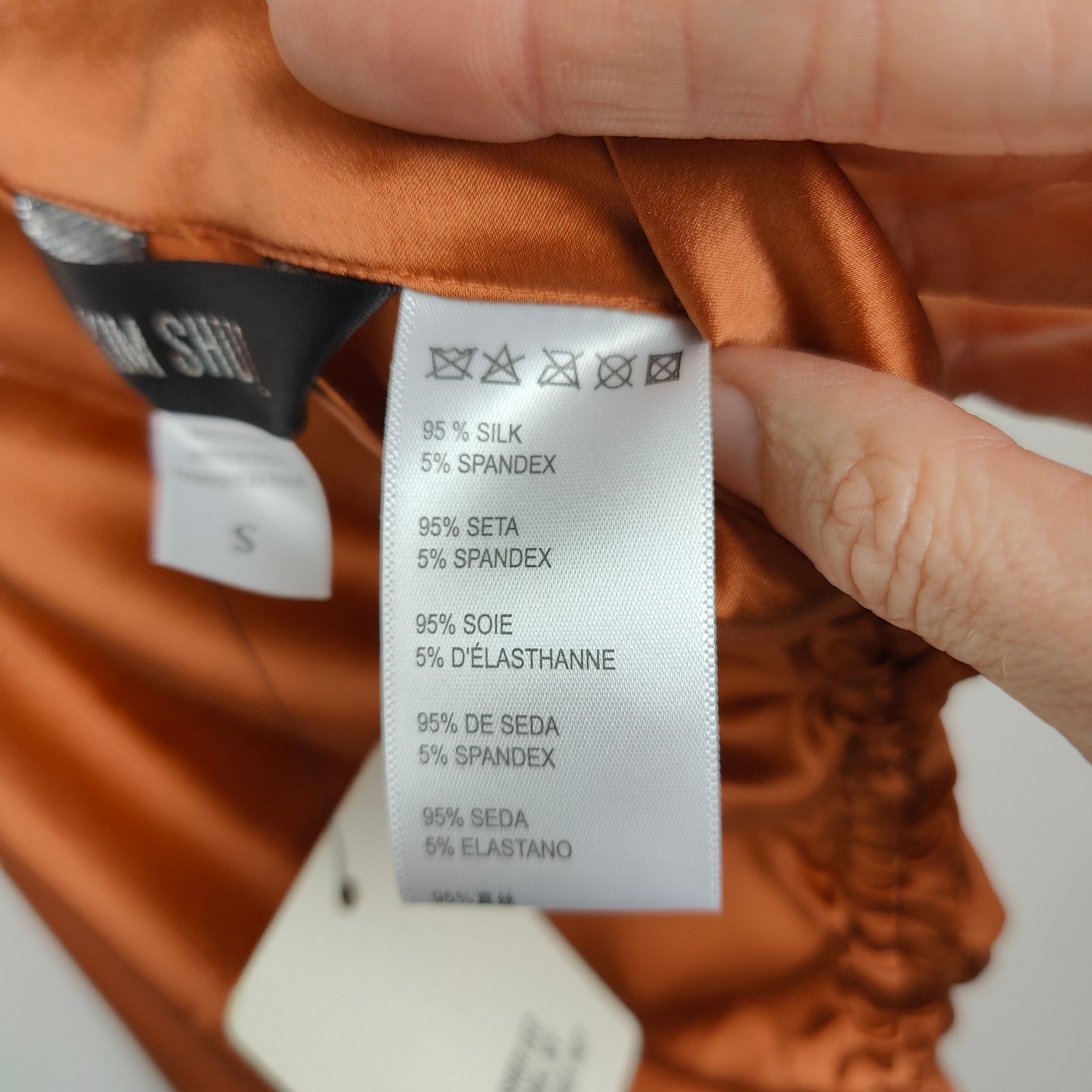 Kim Shui Kim Shui Ruched Mini Skirt Womens Small NWT Bronze Size 27" / US 4 / IT 40 - 9 Thumbnail