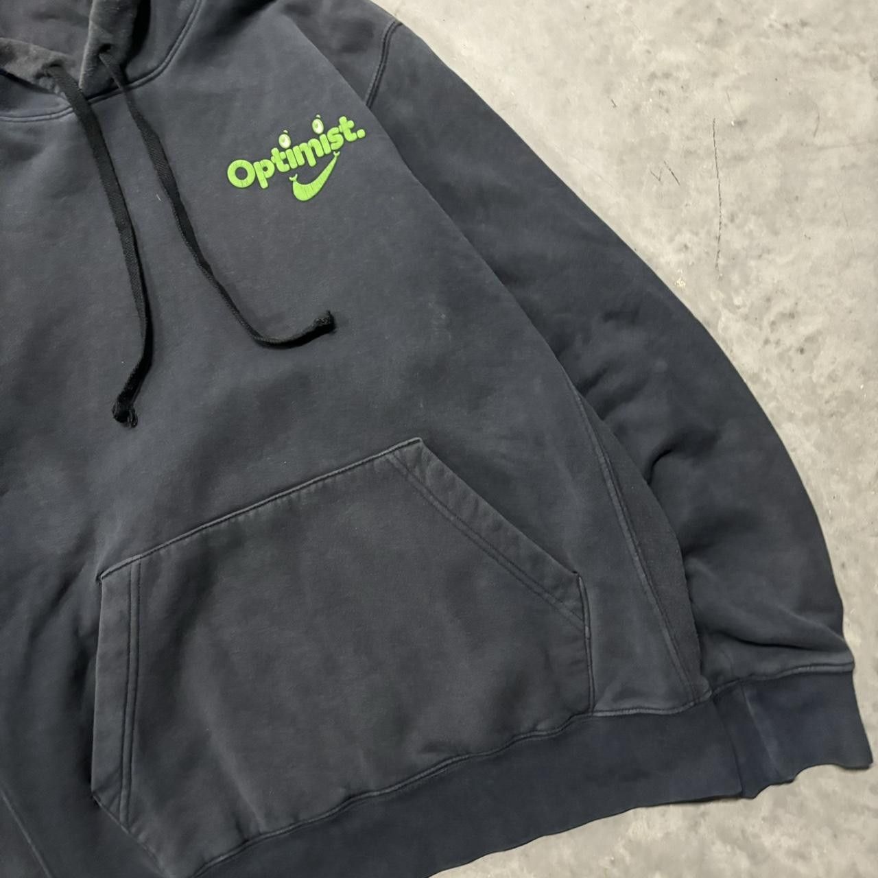 Nike × Vintage Vintage Y2K/2000s Black Nike Optimist Essential Hoodie! Size US M / EU 48-50 / 2 - 4 Thumbnail