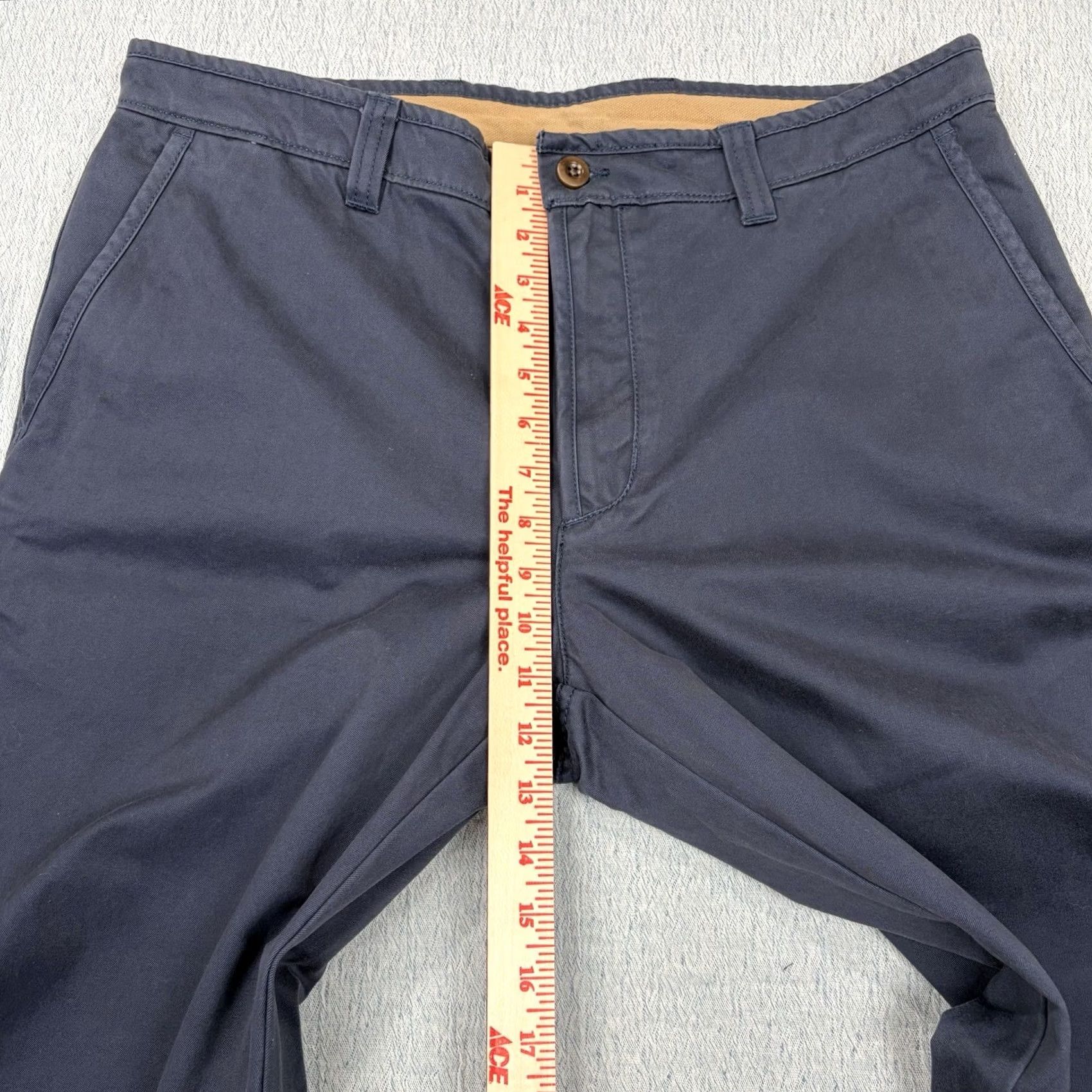 Vintage LL Bean Mens Classic Fit Navy Blue Cotton Casual Chino Pants Size US 36 / EU 52 - 4 Thumbnail