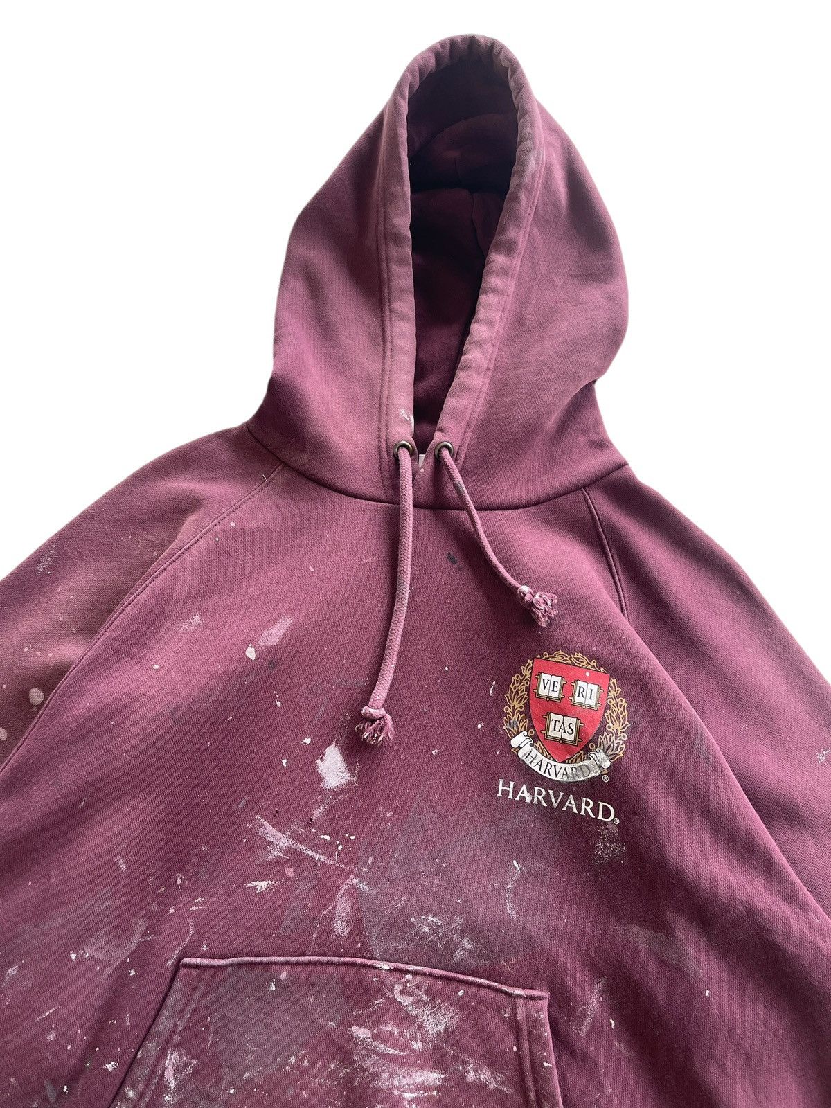 Vintage Vintage Harvard University Paint Splatter Faded Hooded Size US L / EU 52-54 / 3 - 7 Thumbnail