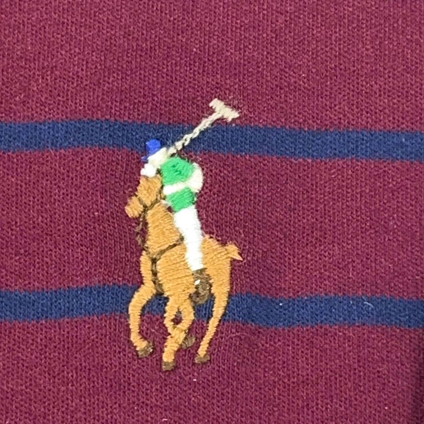 Polo Ralph Lauren Ralph Lauren Polo Shirt Men XL Maroon Blue Flesh Pony Flesh Pony Fine Soft Touch Size US XL / EU 56 / 4 - 3 Thumbnail