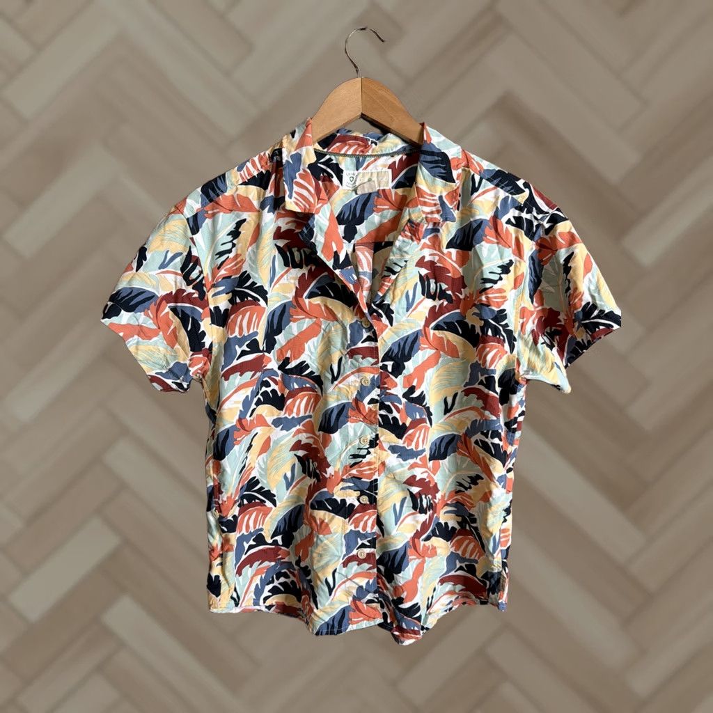 ExOfficio Exofficio Button Down Shirt Women's Medium Hawaiian Floral Insect Shield Size M / US 6-8 / IT 42-44 - 1 Thumbnail