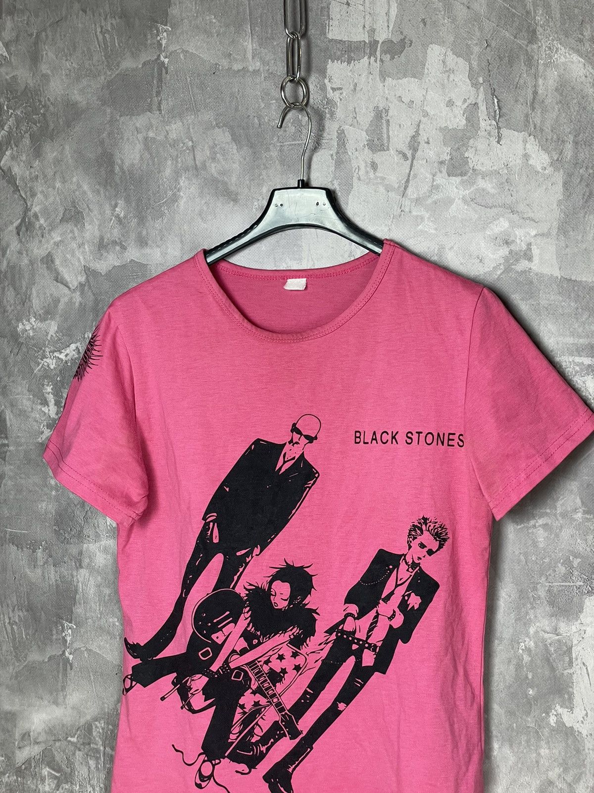 Band Tees × Vintage Black Stones Vintage Y2K Pink T shirt Hysteric Style Size S / US 4 / IT 40 - 7 Thumbnail