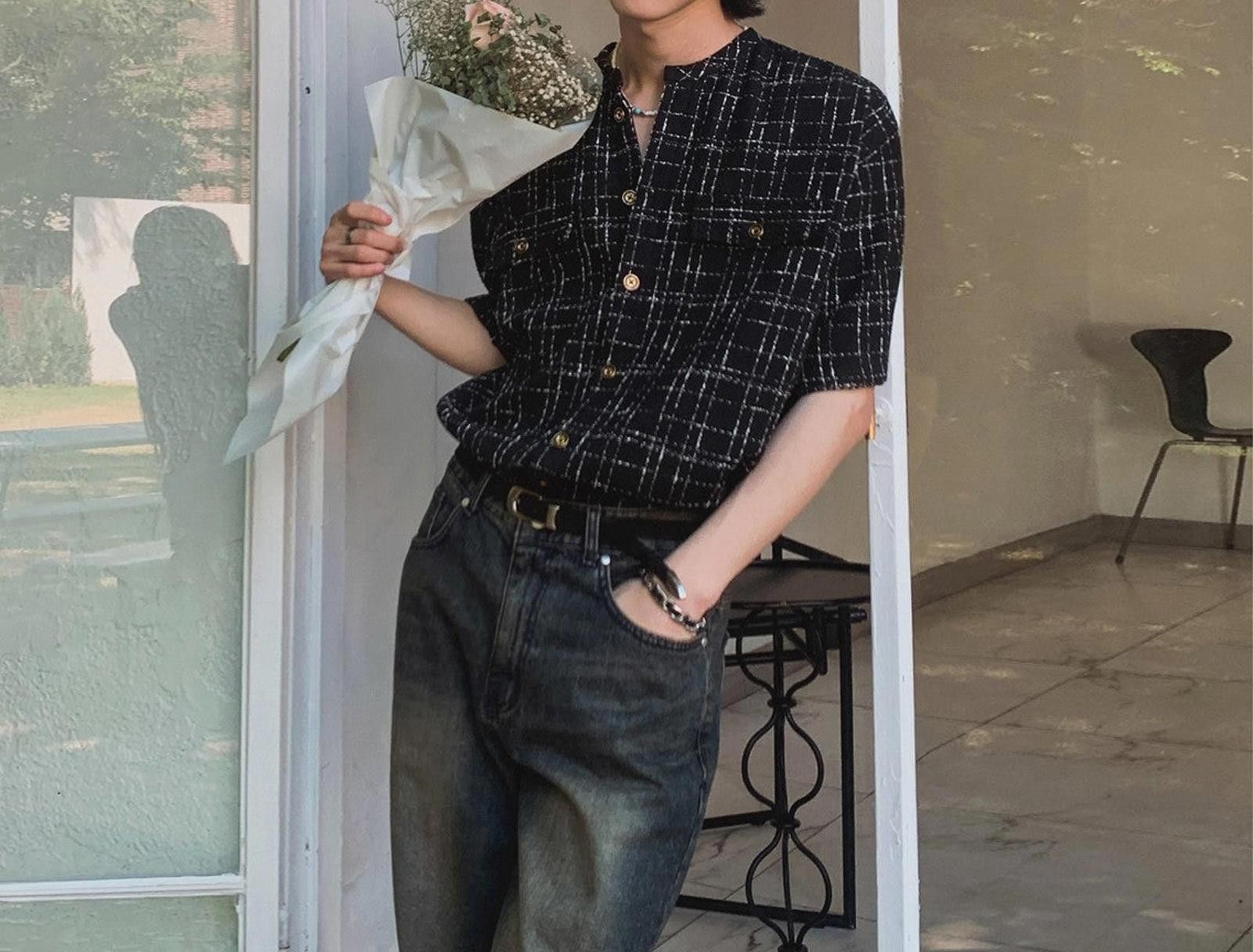 Other Flannel Vintage Style Button Short Sleeve Shirt Size US L / EU 52-54 / 3 - 1 Thumbnail
