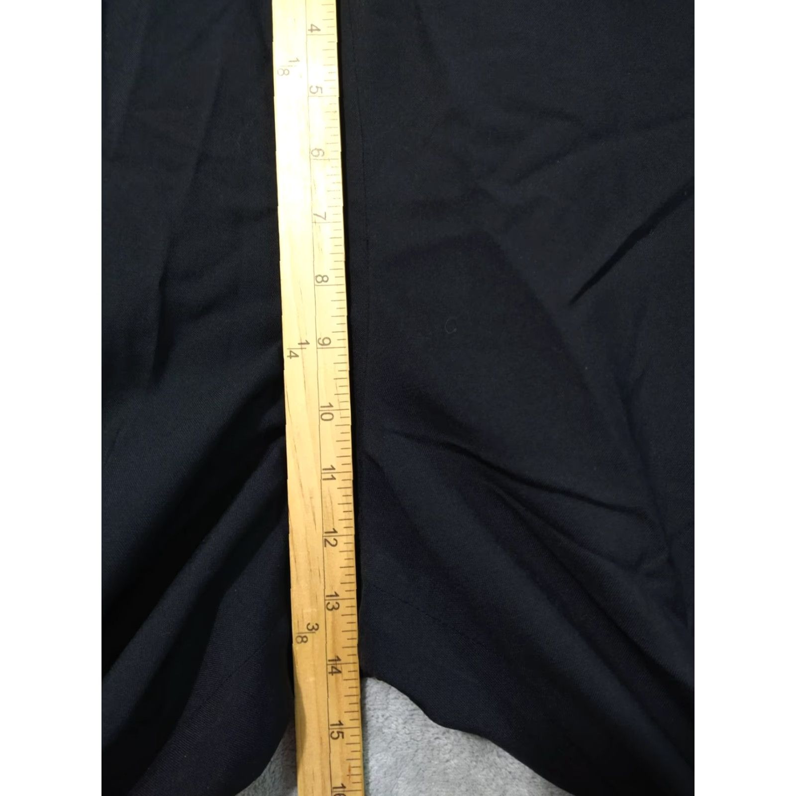 Brooks Brothers VINTAGE Brooks Brothers Dress Pants Womens 14P Petite Black Wool Flat Front High Rise Pants Girls Size 36" / US 14 / IT 50 - 4 Thumbnail