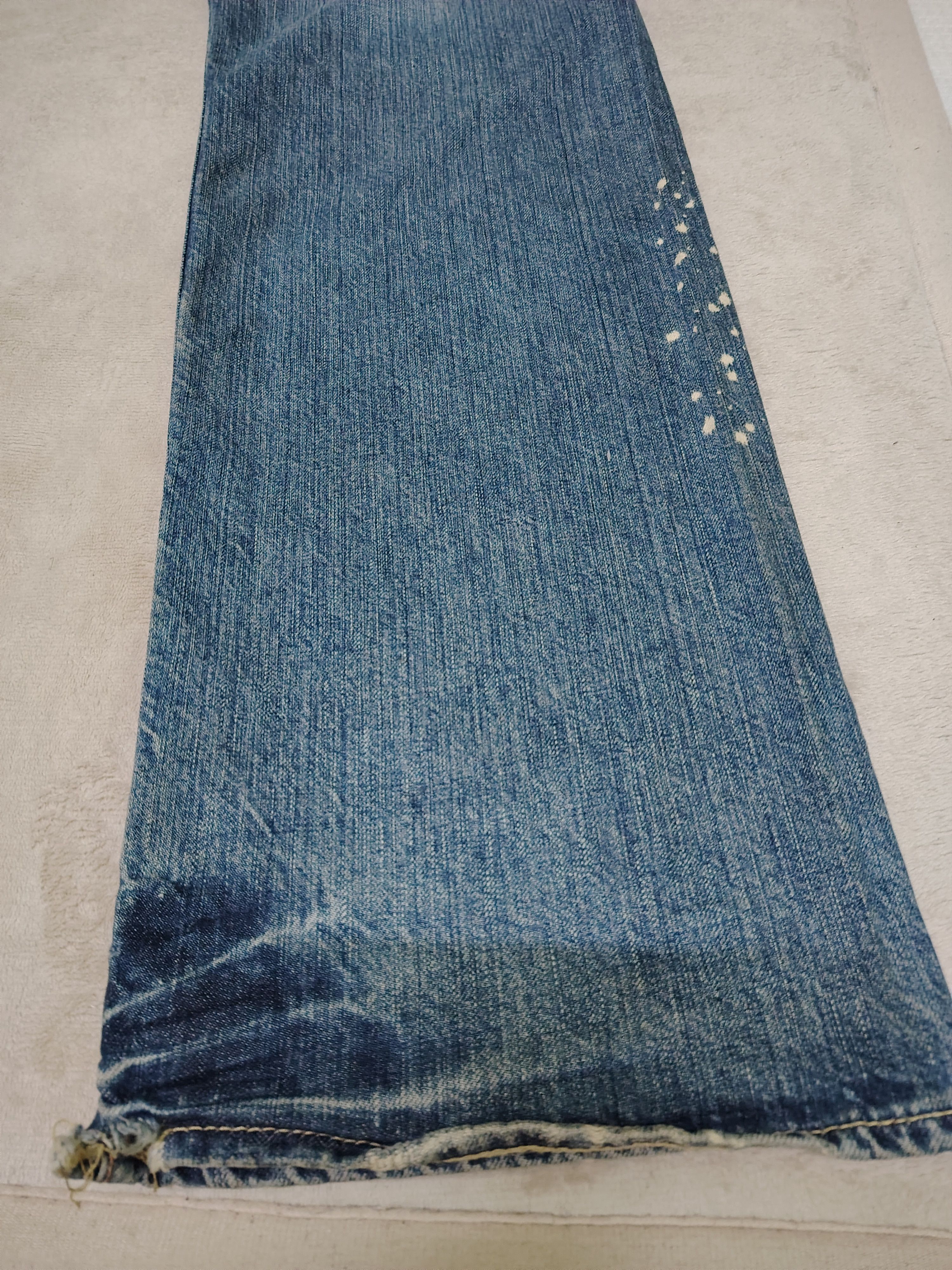 Polo Ralph Lauren Vtg Polo RRL Ralph Lauren Paint Splatter Denim Jeans Baggy Size US 32 / EU 48 - 5 Thumbnail