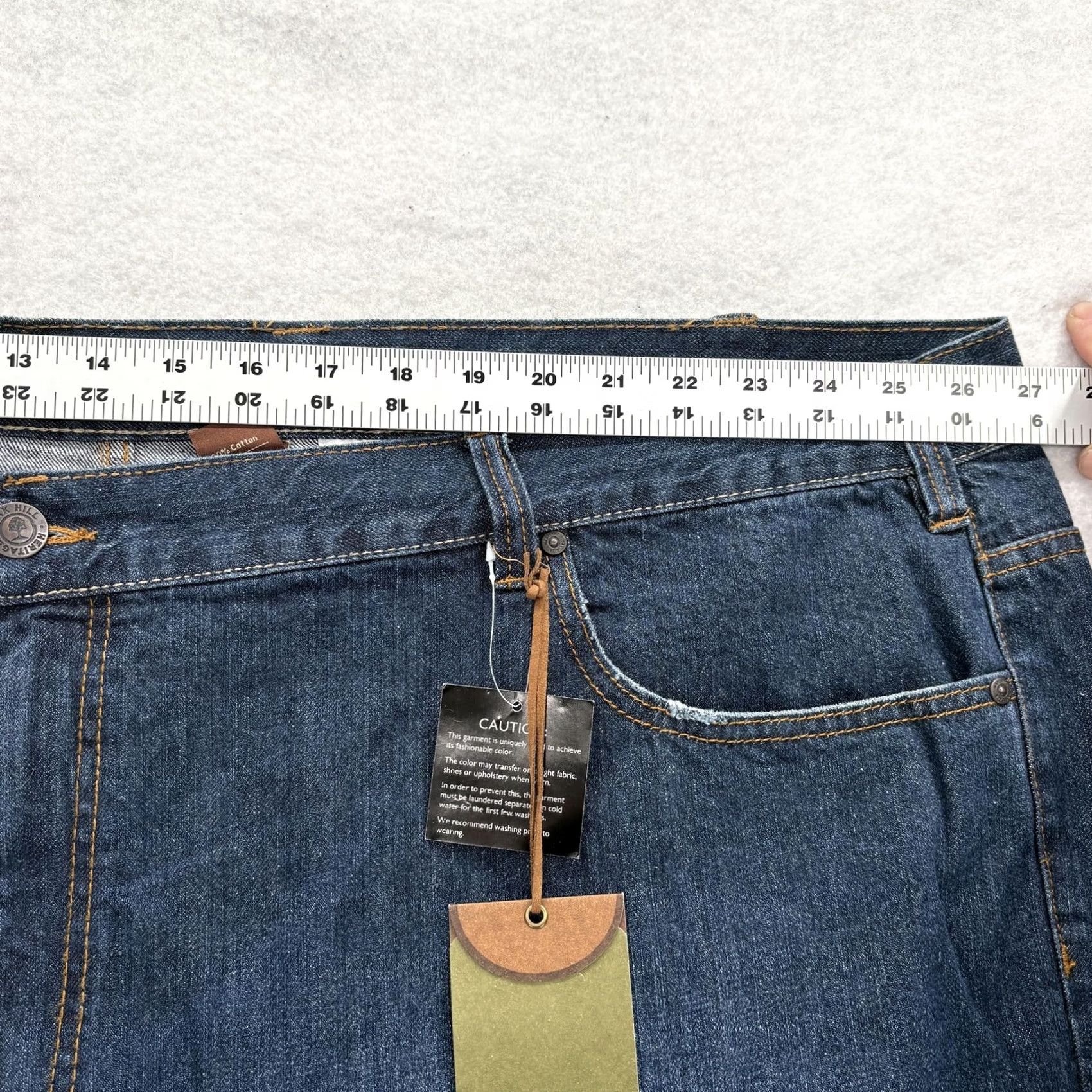 Vintage Oak Hill Heritage Collection Jeans Mens 54x30 Blue Medium Wash Classic Fit Denim Straight Pocket Zip Mens jeans blue 54 30 Size US 38 / EU 54 - 6 Thumbnail