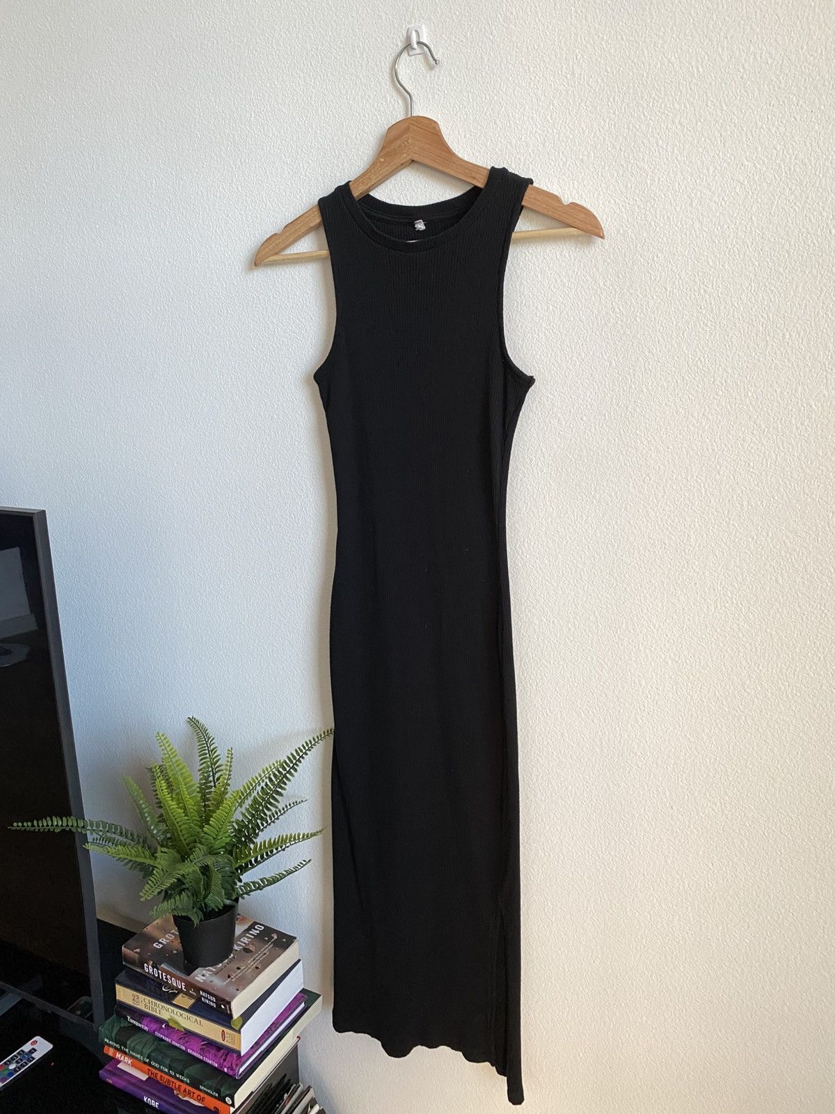 Other Black Maxi Ribbed Knit Body Dress Size M / US 6-8 / IT 42-44 - 2 Thumbnail
