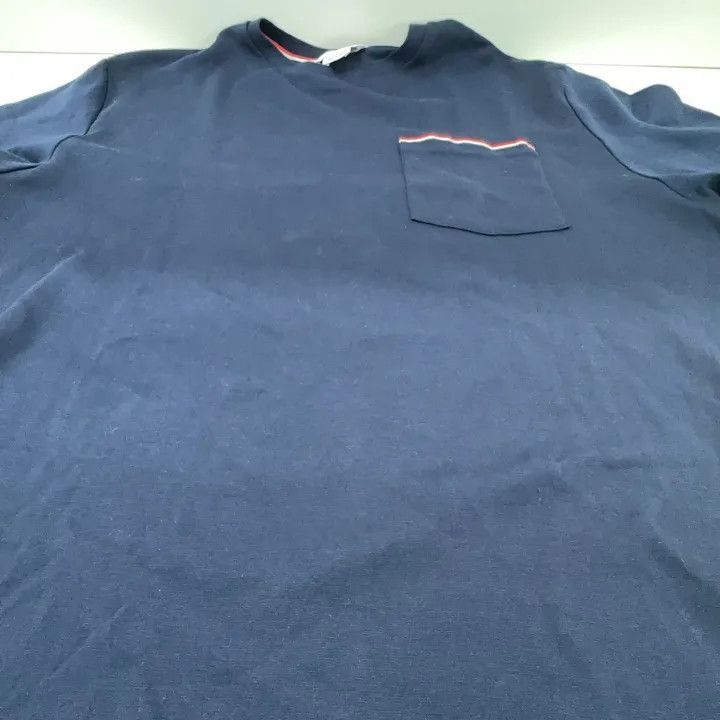 Thom Browne Thom Browne Navy Ribbed Detail Crewneck T-Shirt -2507 Size US XL / EU 56 / 4 - 3 Thumbnail
