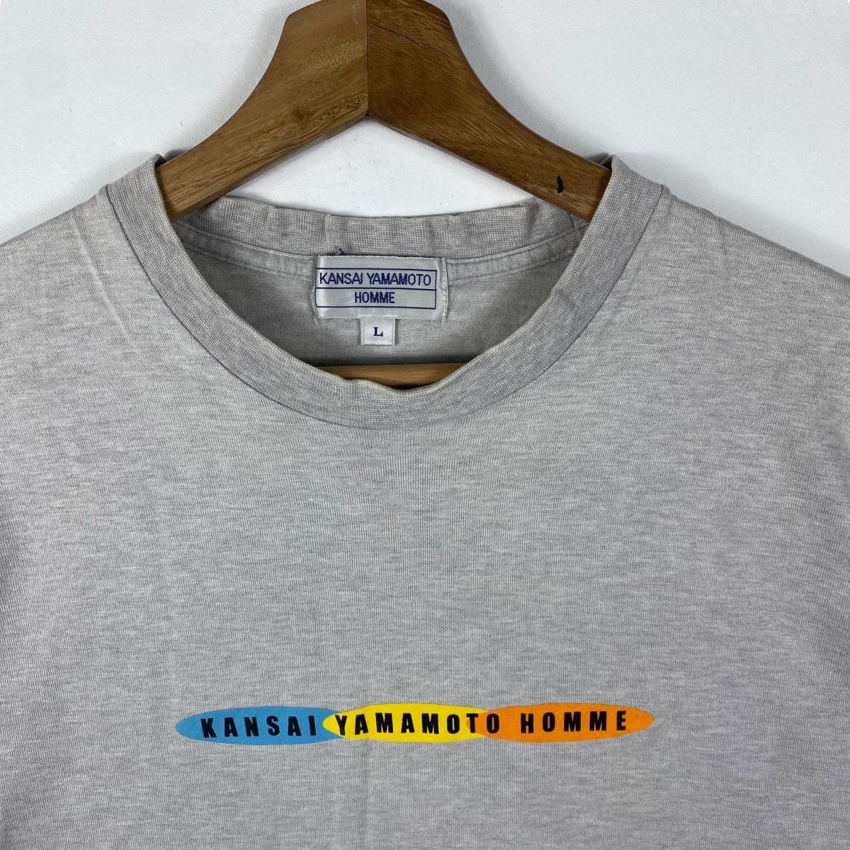 Designer × Kansai Yamamoto × Vintage Vintage 90's KANSAI YAMAMOTO HOMME Logo Tee Shirt Large Size US L / EU 52-54 / 3 - 2 Thumbnail
