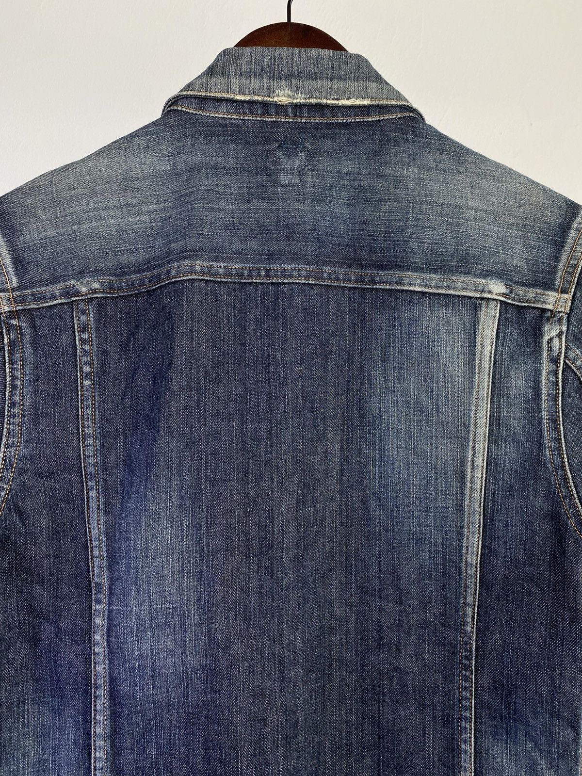 Ego Tripping Ego Tripping Distressed Denim Trucker Jacket Japan Size US S / EU 44-46 / 1 - 16 Thumbnail