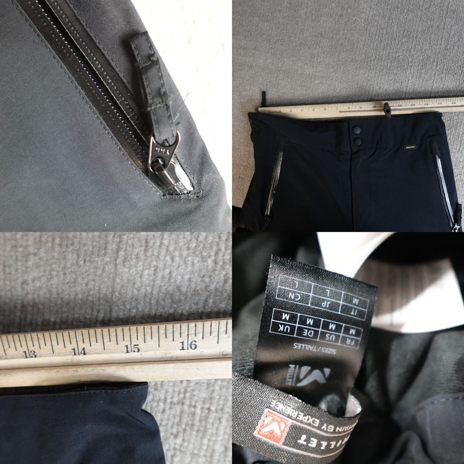 Vintage Millet Womens Pants Medium Black GTX Gore-Tex Winter Snow Pants Snowboarding Womens M Black GTX Gore-Tex Millet Pants Size 32" / US 10 / IT 46 - 8 Thumbnail