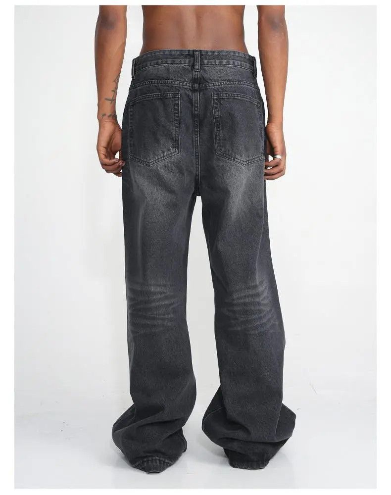 Japanese Brand × Jean Gray Washed Baggy Wide Leg Stacked Denim Jeans Size US 32 / EU 48 - 1 Thumbnail