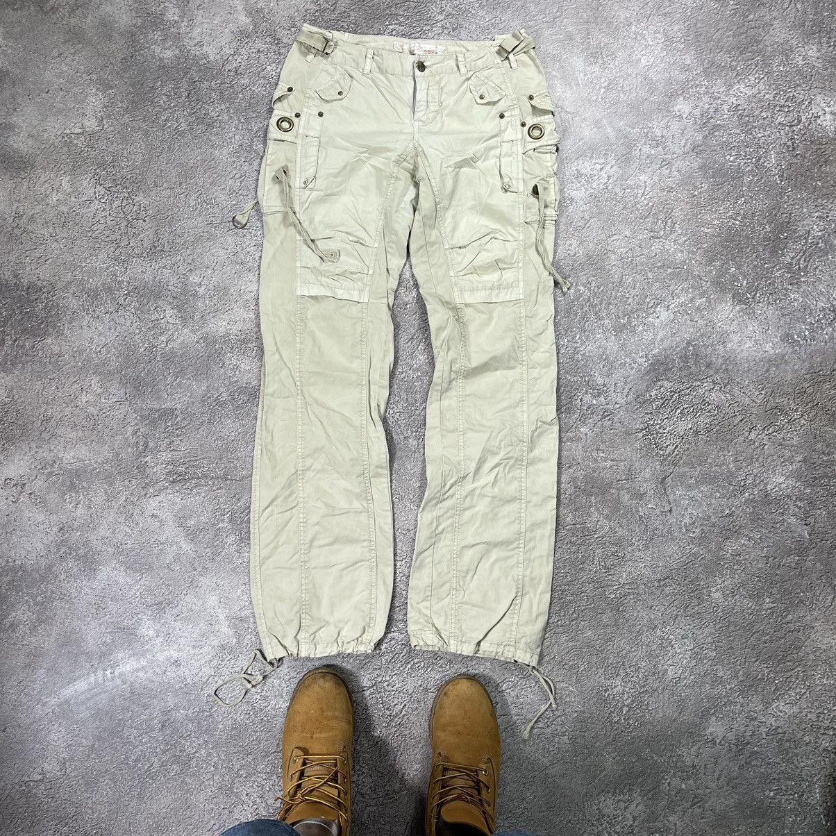 If Six Was Nine Vintage 90s Flared Pants Parachute Tokyo Japan Bondage Y2K Size 27" / US 4 / IT 40 - 1 Thumbnail