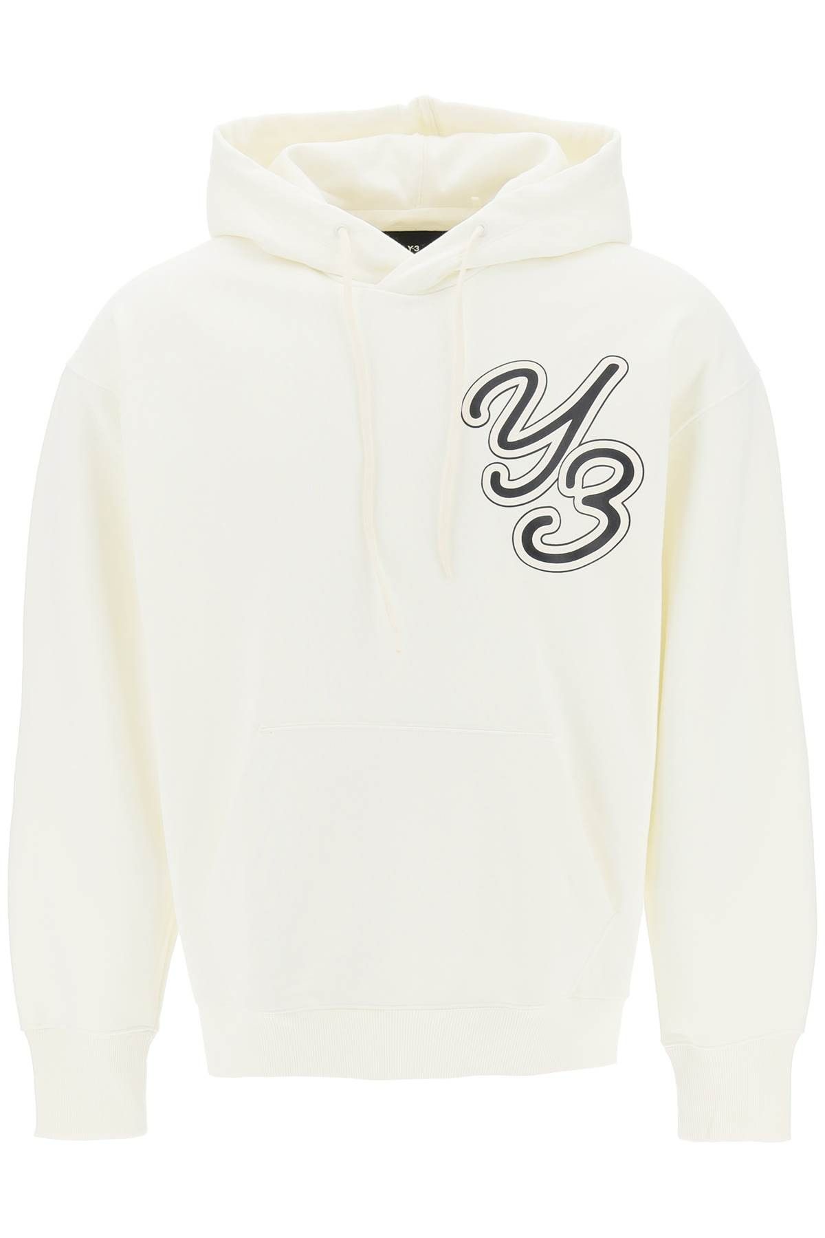 image of Y 3 Y-3 Hoodie With Logo Print in Off White, Men's (Size Medium)