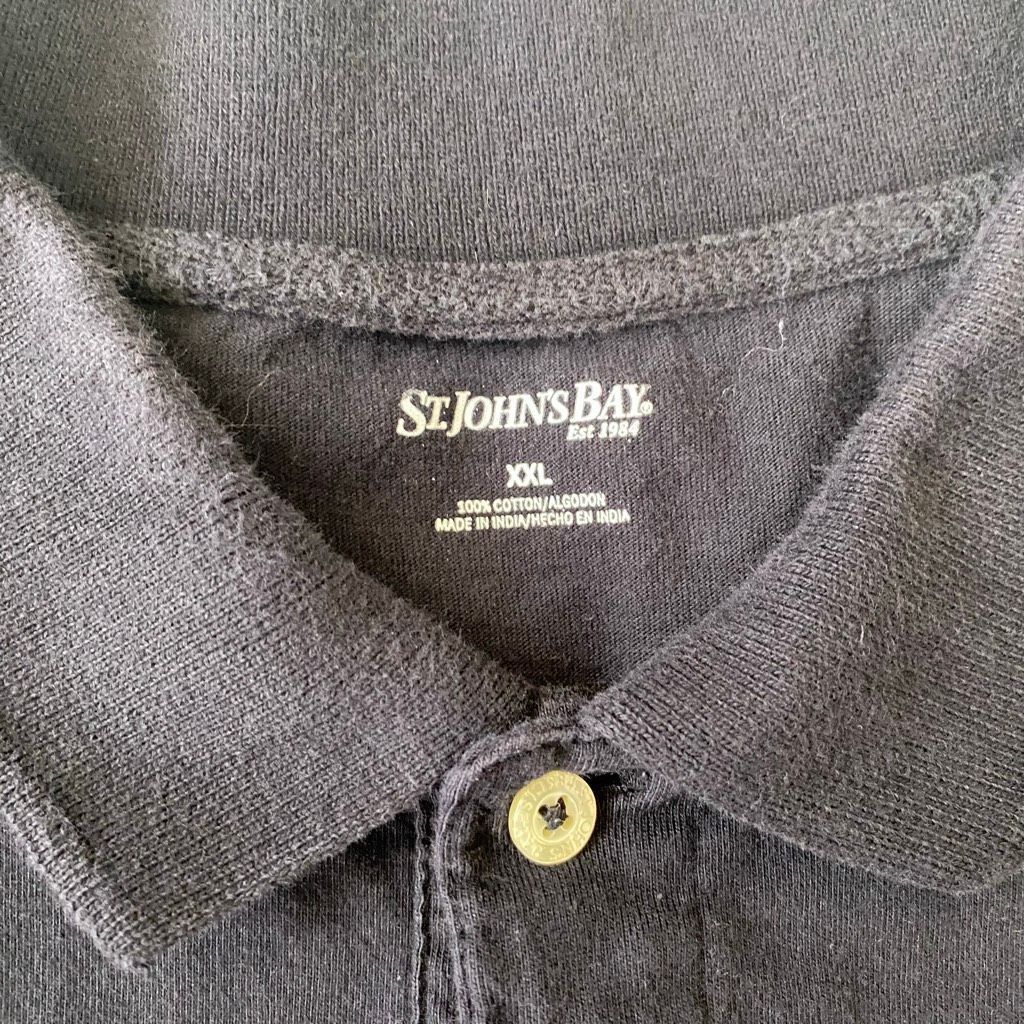 St. Johns Bay St John’s Bay men XXL100% cotton 2 button short sleeve polo Size US XXL / EU 58 / 5 - 6 Thumbnail