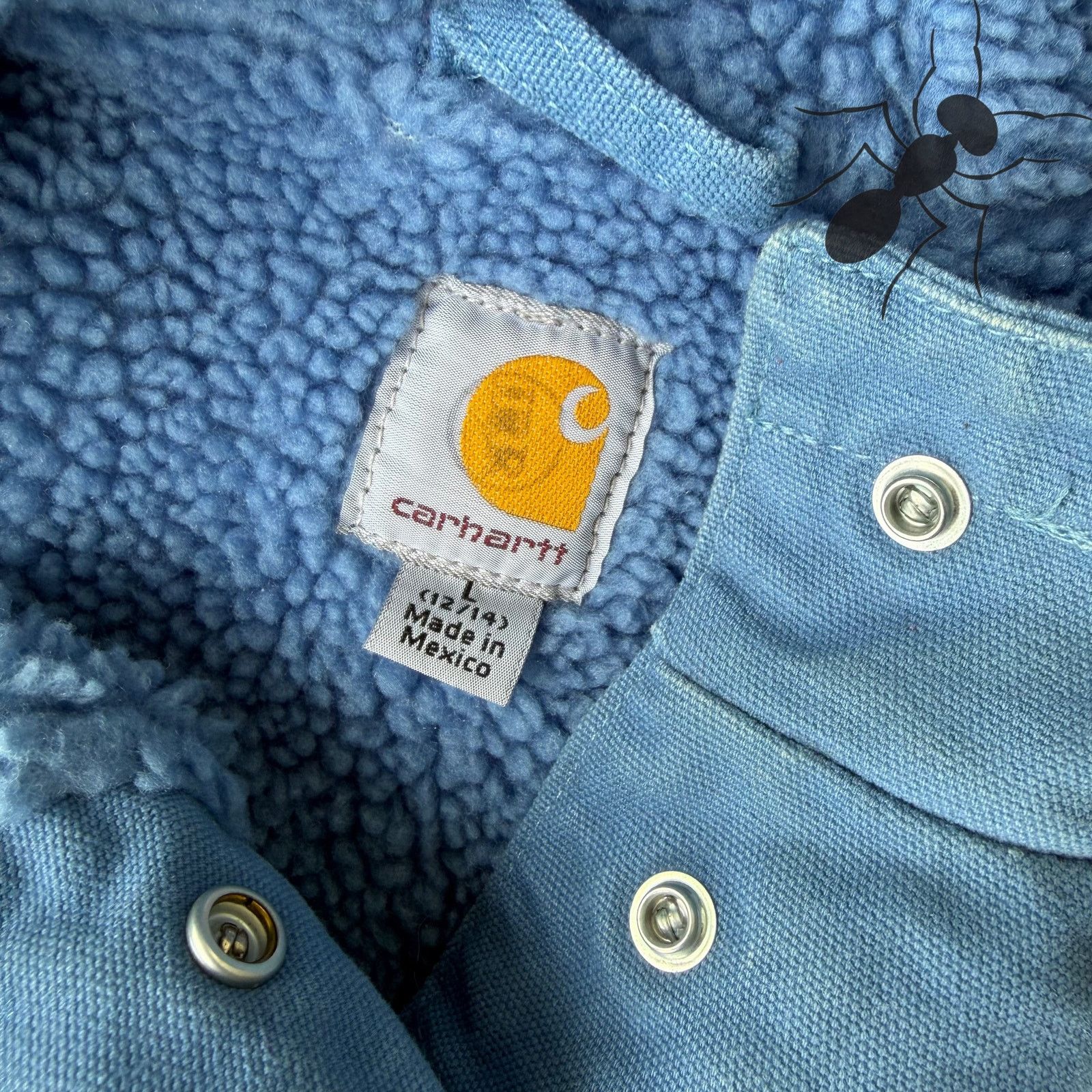 Carhartt × Vintage Carhartt light blue hooded Sherpa work wear vest Size US L / EU 52-54 / 3 - 4 Thumbnail