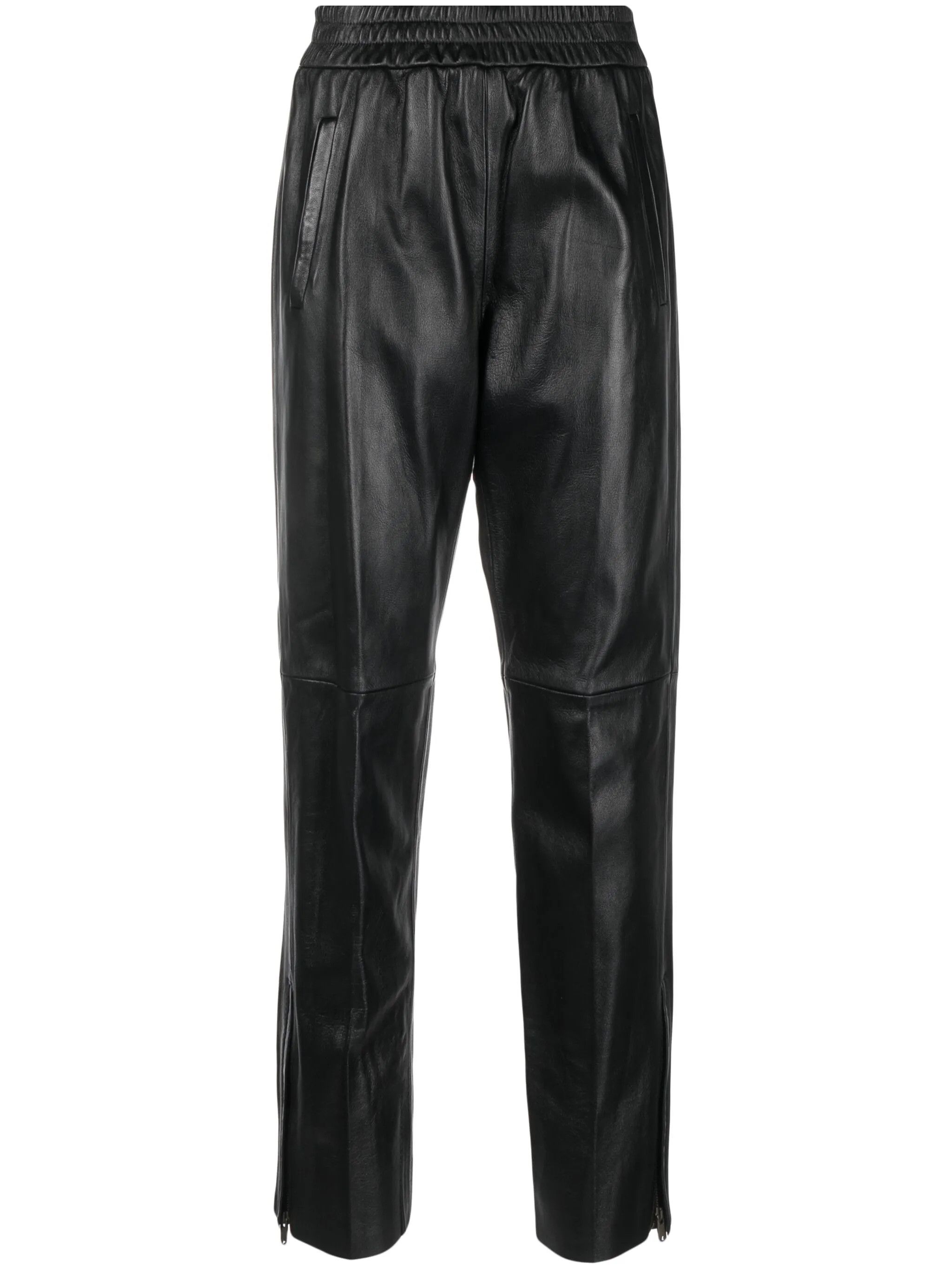 o1y0725 Leather Sweatpant in Black