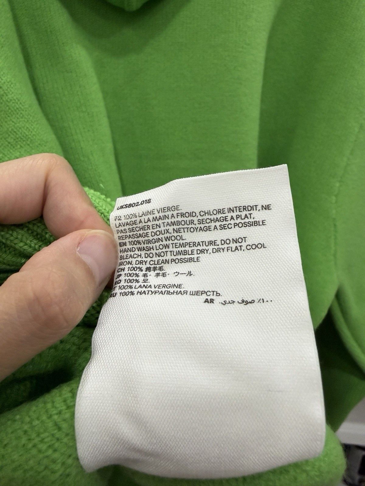 AMI Ami Paris Ami de Coeur Merino Wool Knit Green Hood Large Size US L / EU 52-54 / 3 - 5 Thumbnail