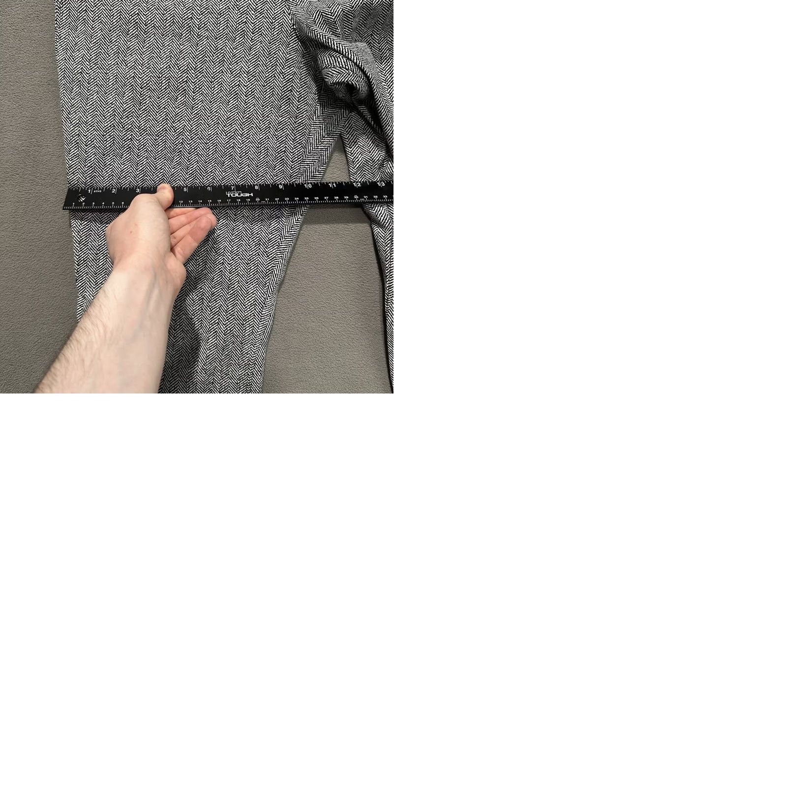Old Navy Old Navy Pixie Ankle Pants Womens 14 Black White Houndstooth Print Heather Gray Shirt Size 36" / US 14 / IT 50 - 9 Thumbnail