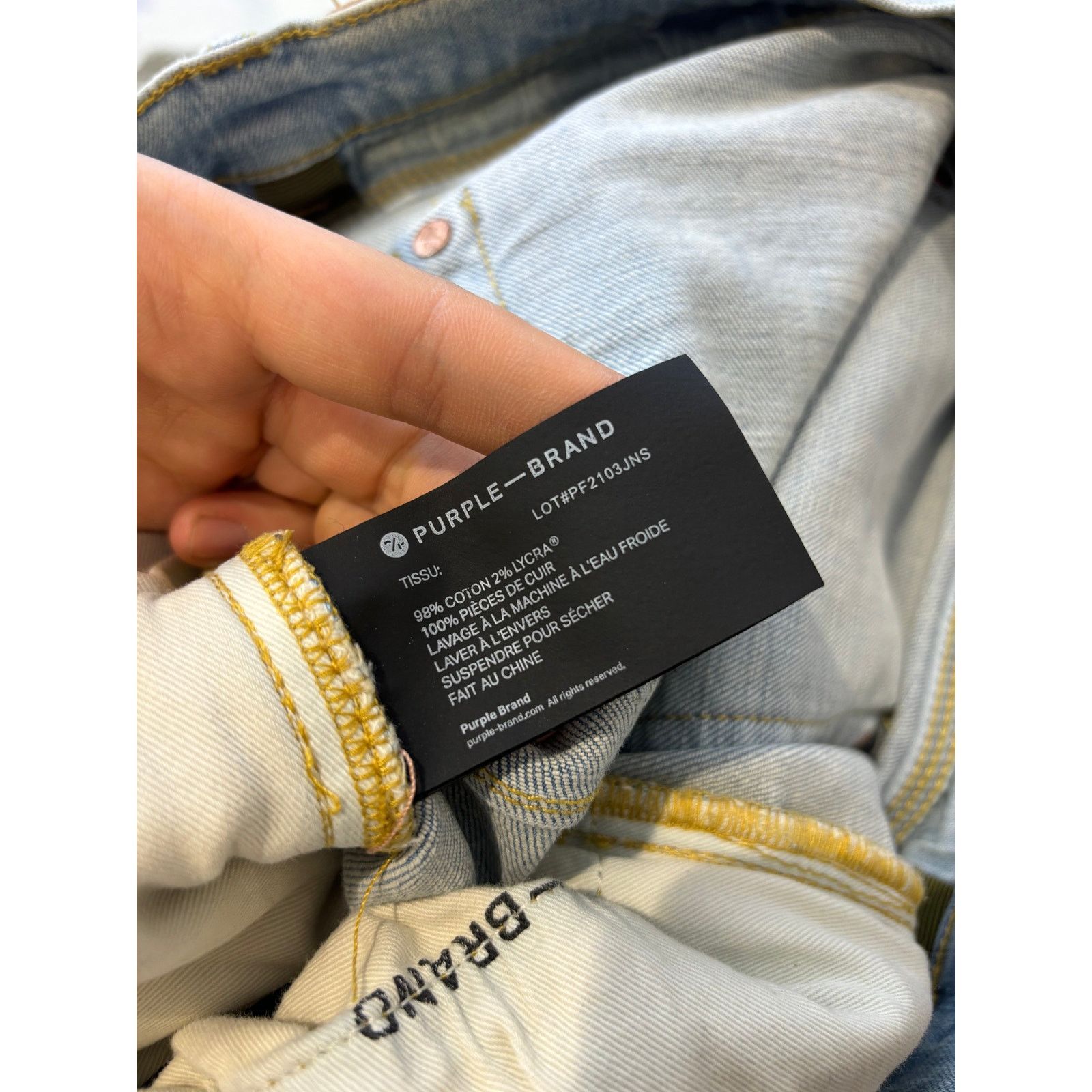 Purple Brand Purple Brand Light Wash Ripped Jeans Size US 38 / EU 54 - 5 Thumbnail