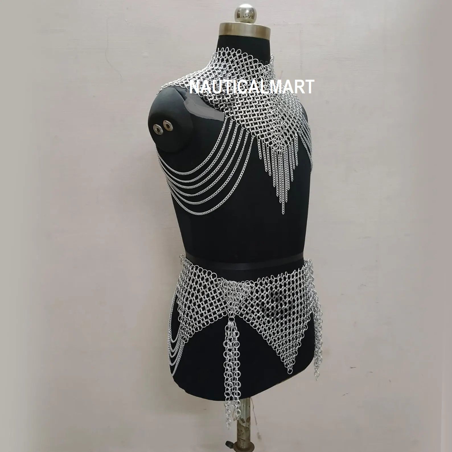 Other Medieval Aluminum Chainmail Top and Skirt Size ONE SIZE - 3 Thumbnail